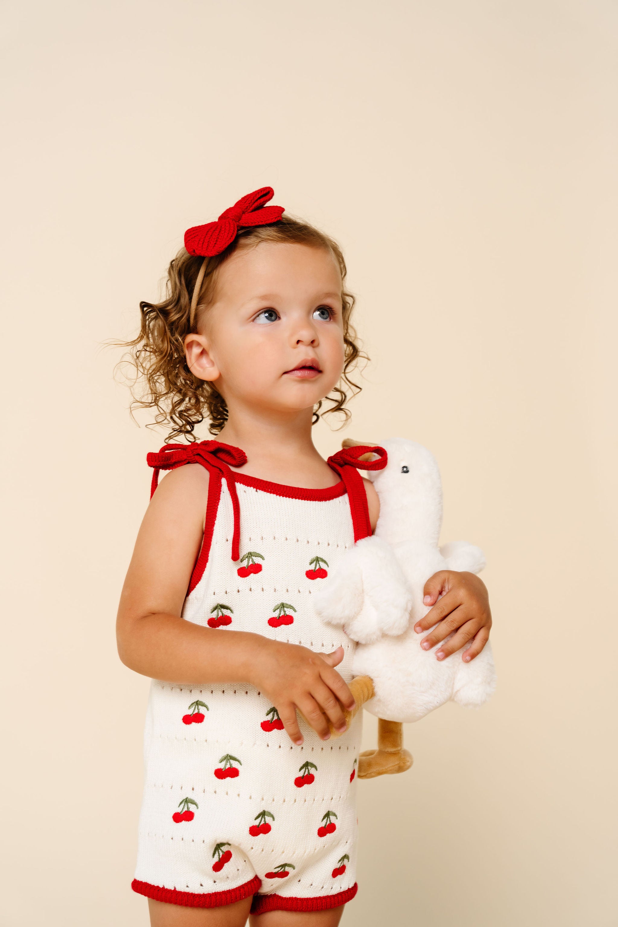 Knit Tank Onesie - Cherry
