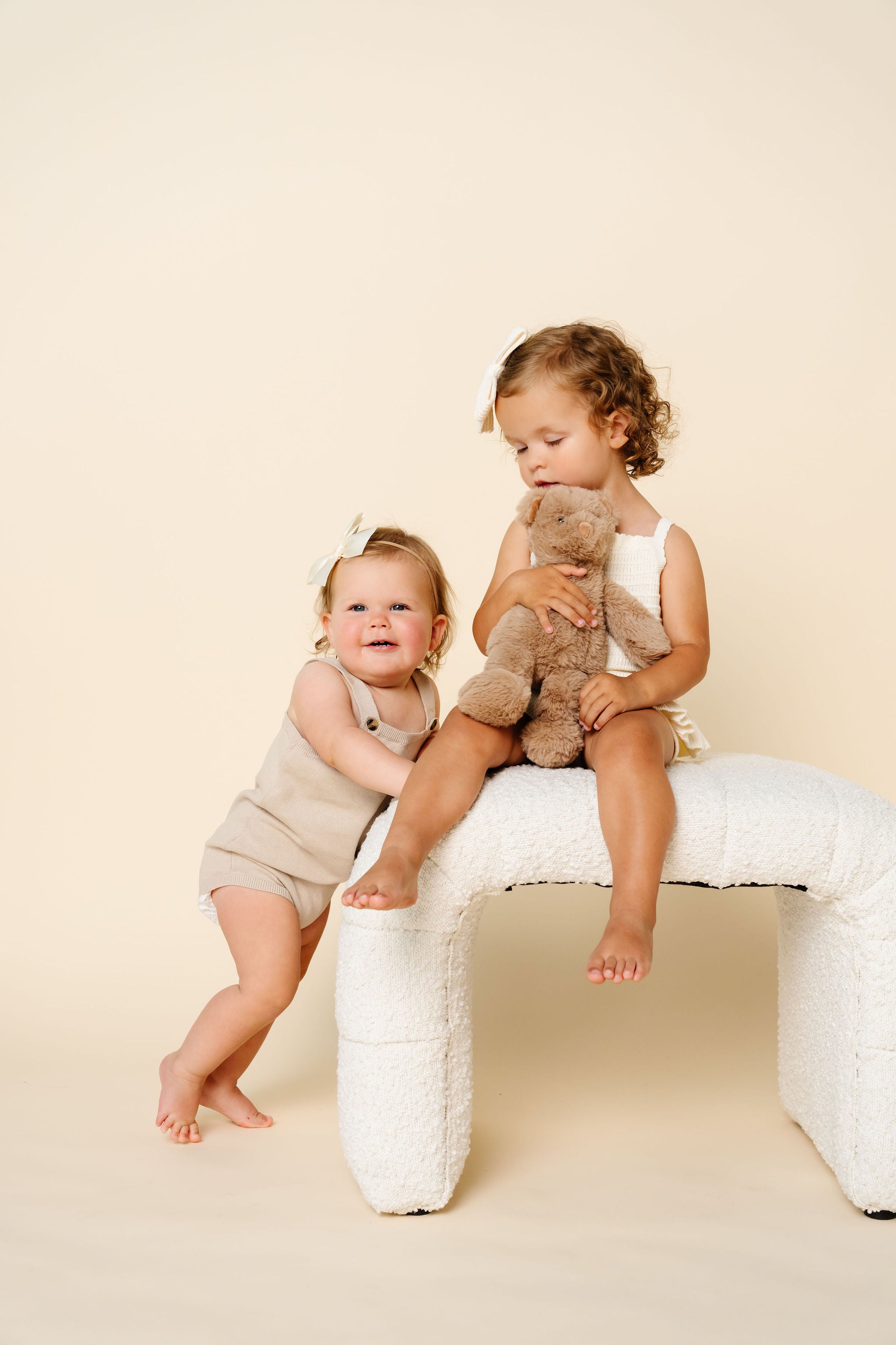 Knit Tank Onesie - Tan Overall