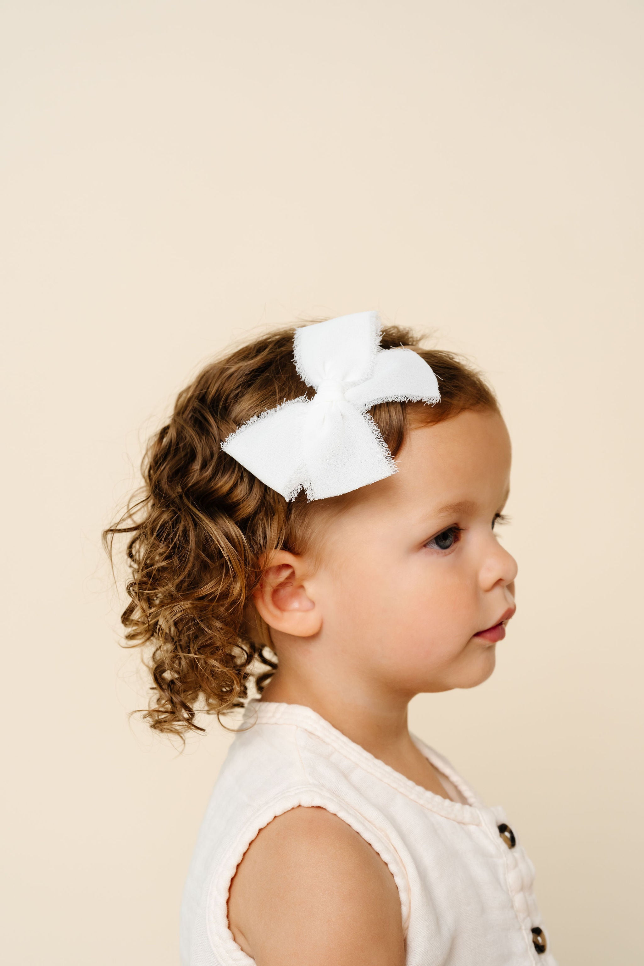 Chiffon Bow - White
