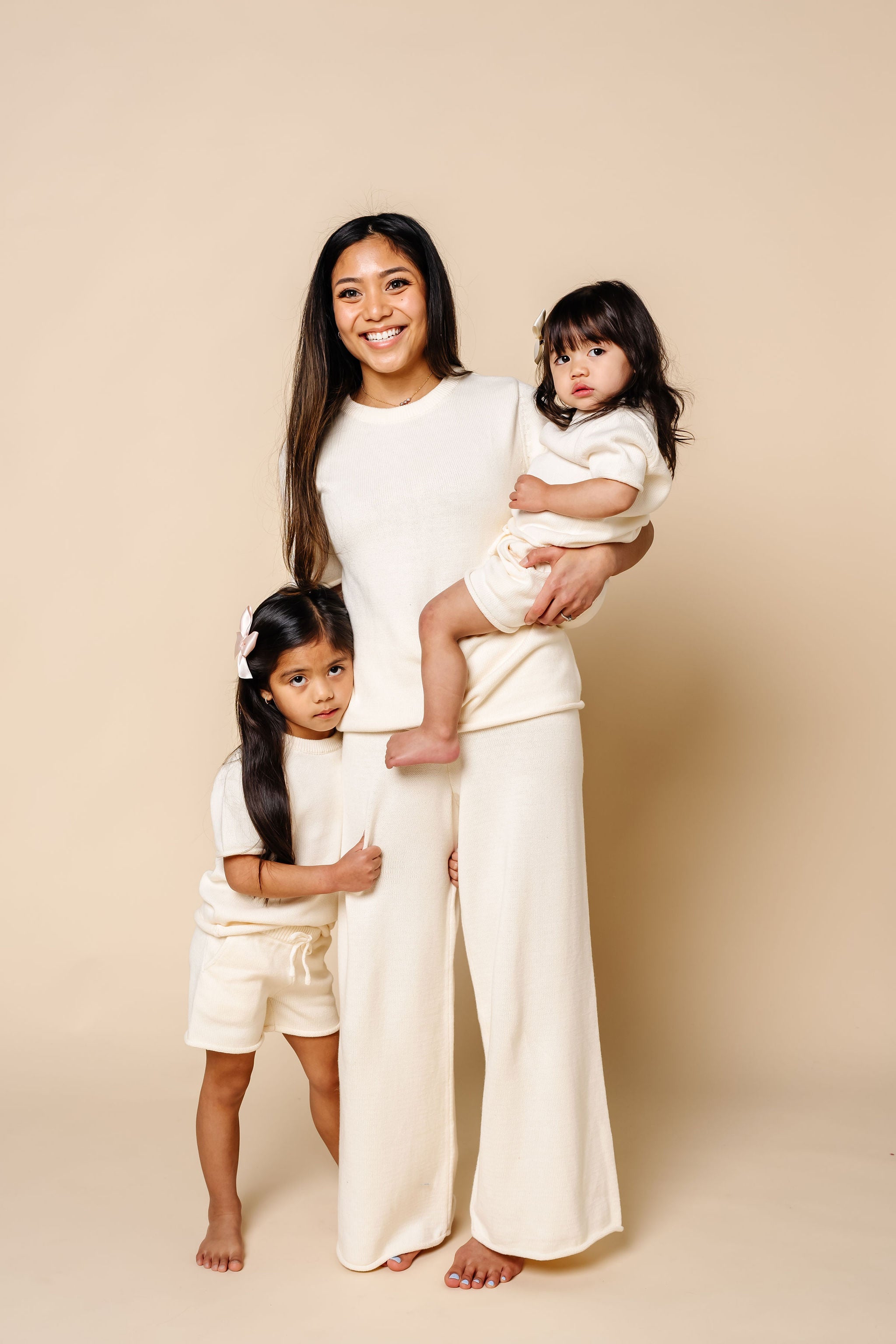 Knit Women's Wide Leg Pant - Ivory