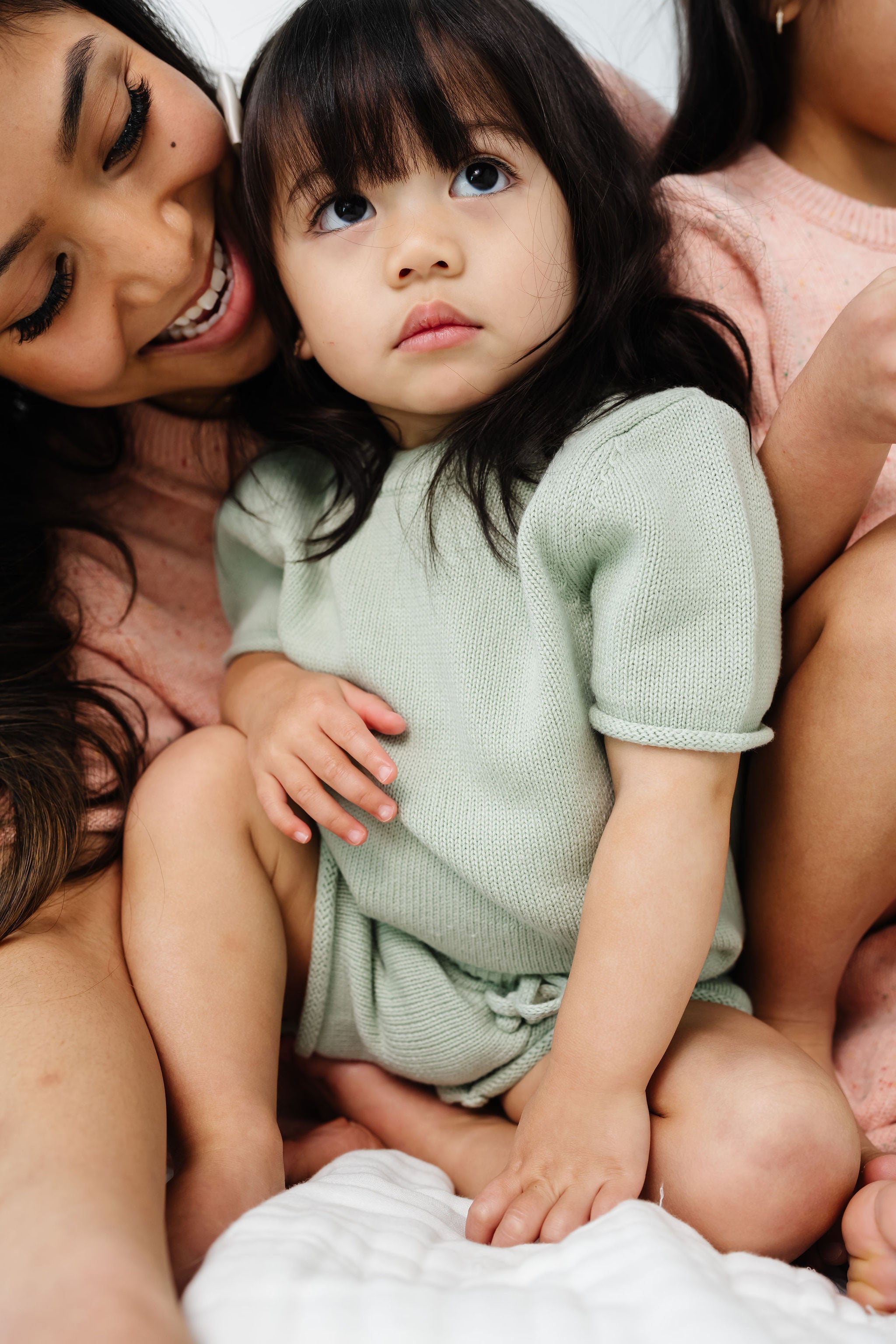 Knit Shirt + Short Set - Sage