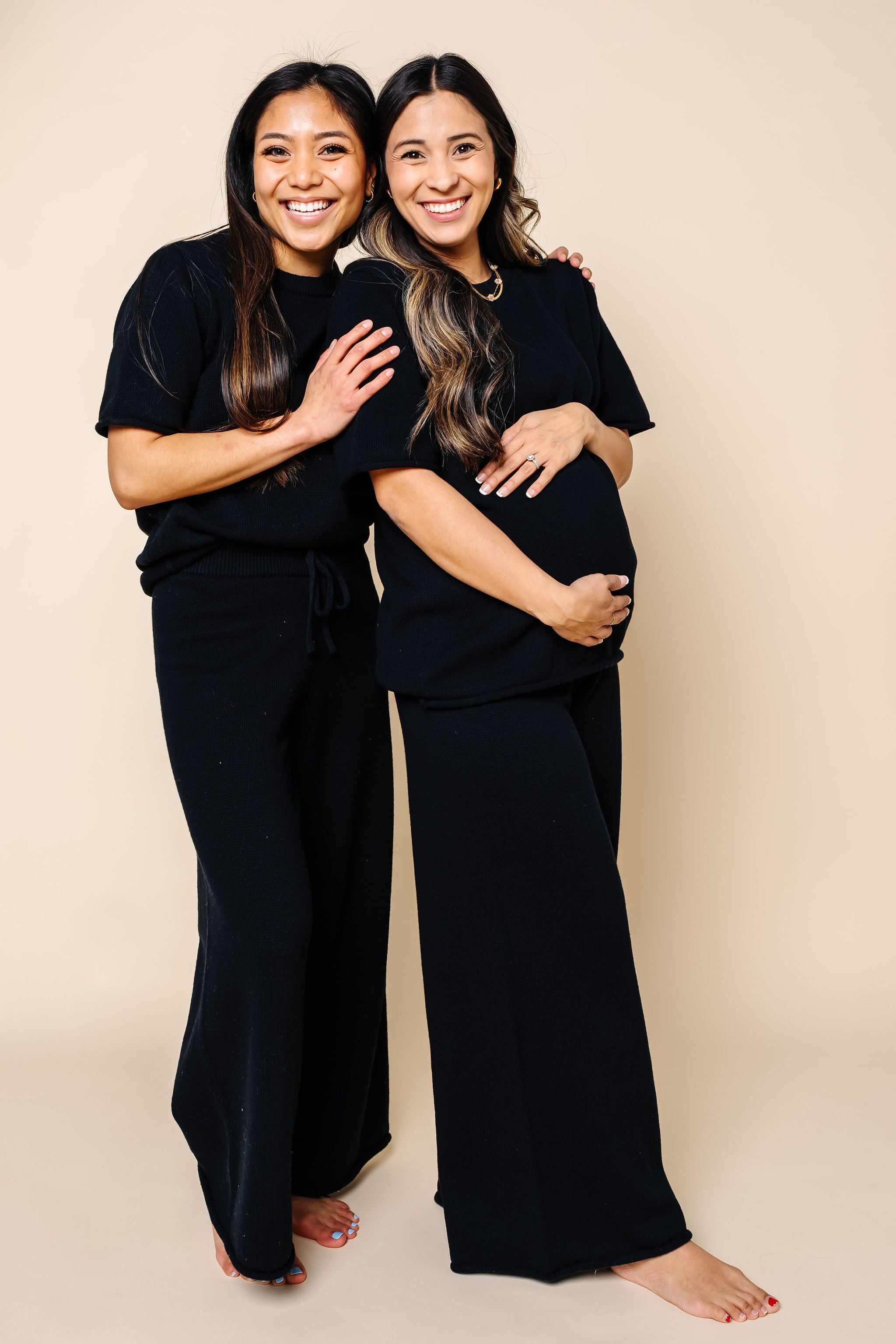Knit Women's Wide Leg Pant - Black