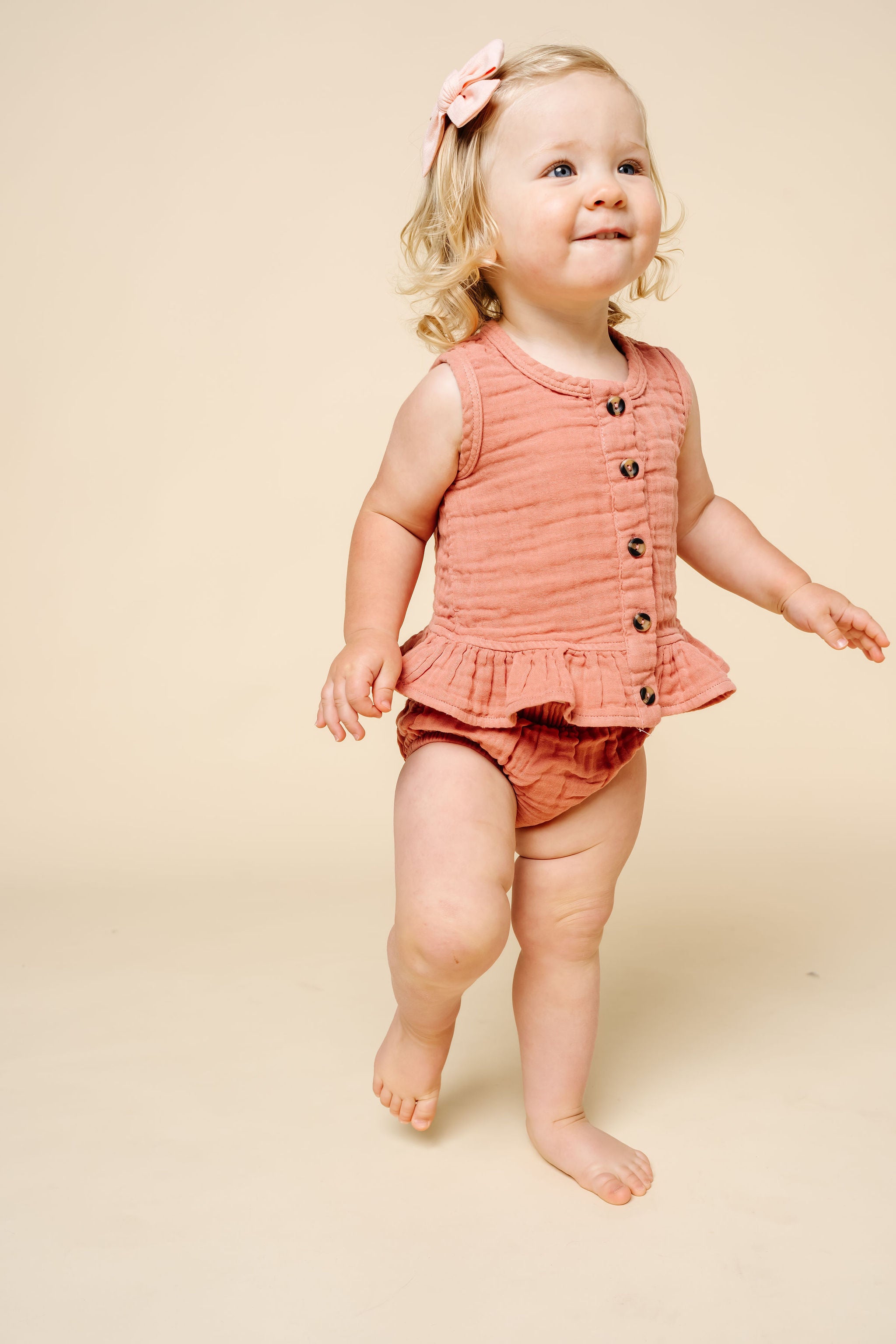 Ruffle Tank - Rose