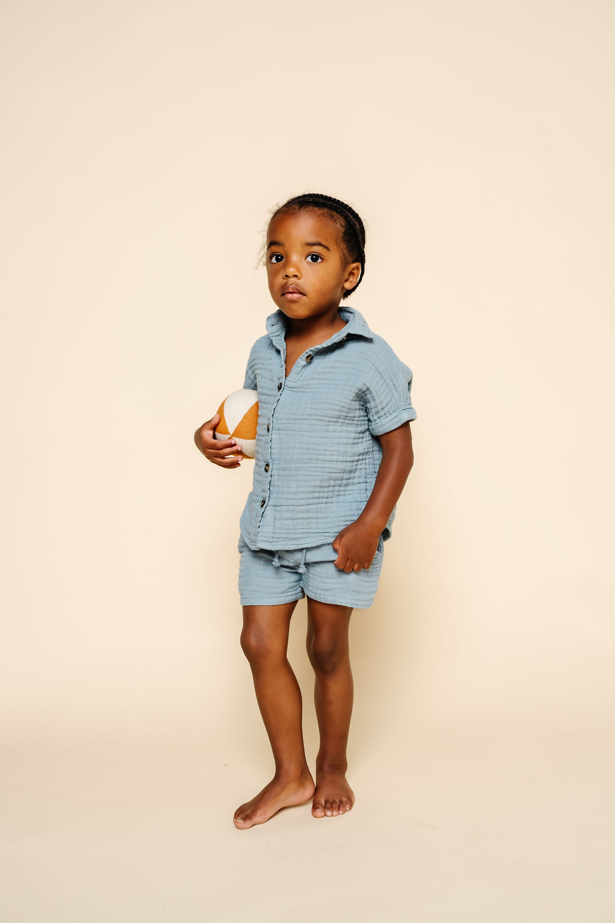 Cloud Muslin™ Shirt + Short Set - Steel