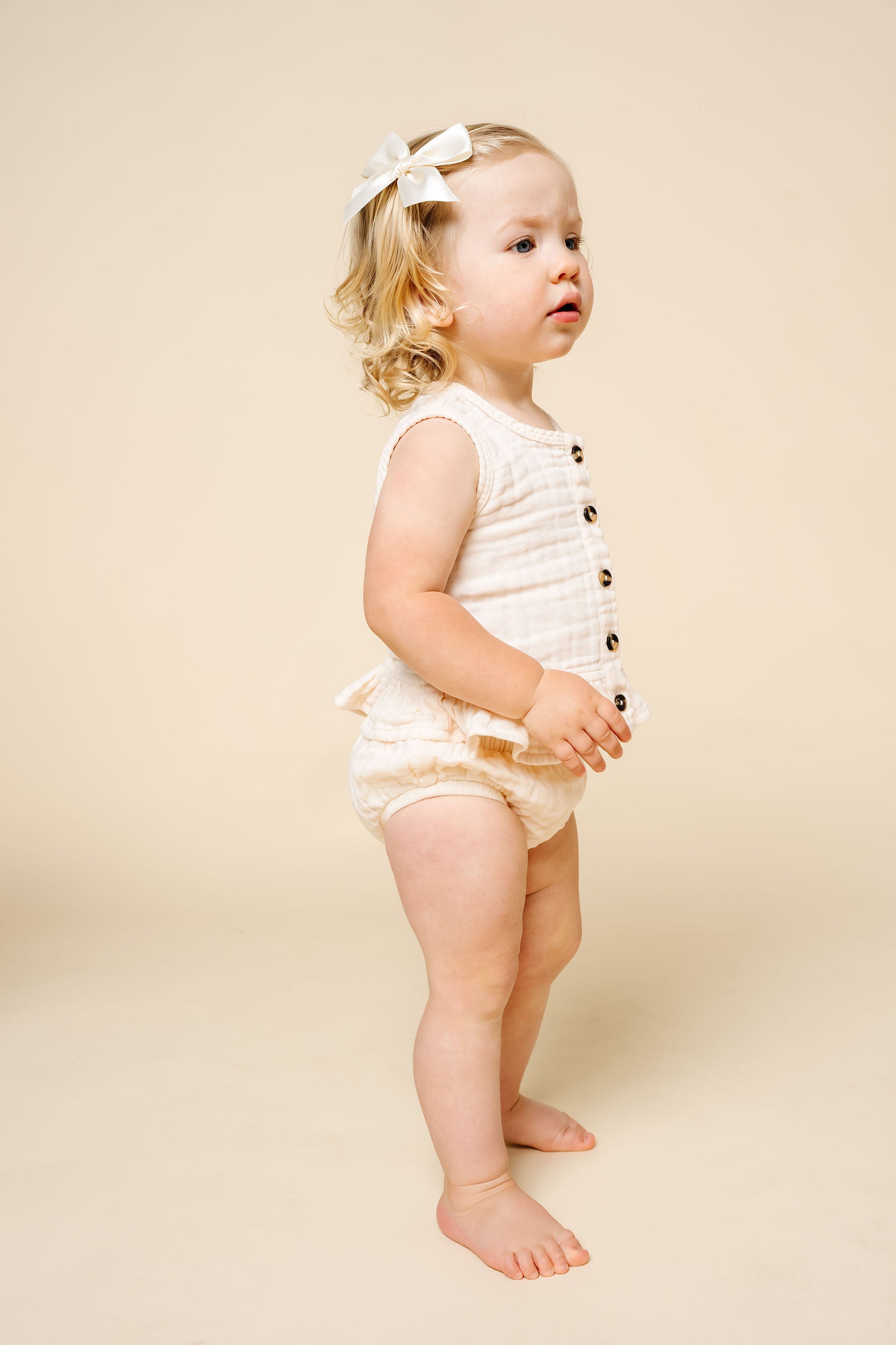 Ruffle Tank - Cream