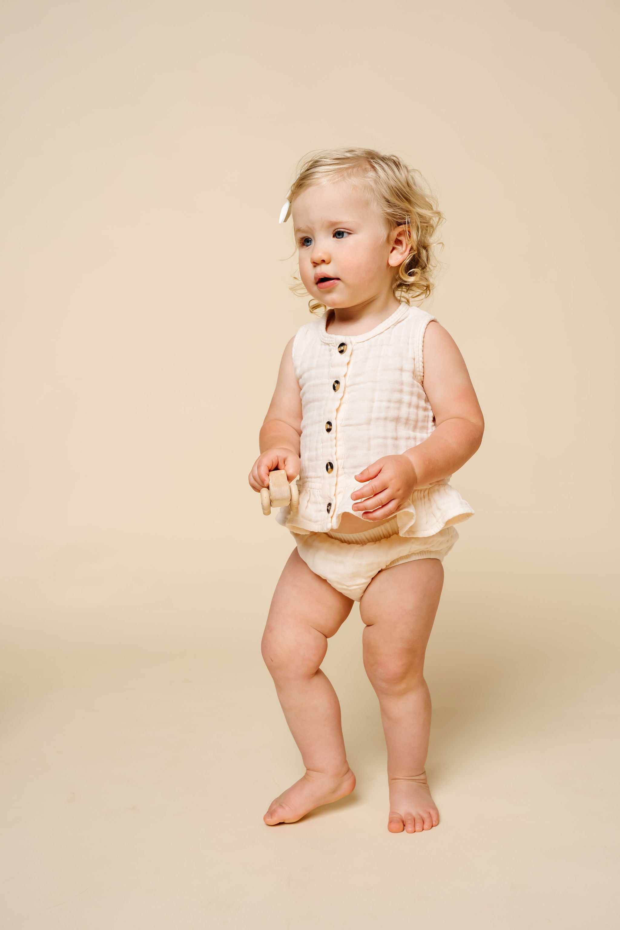 Ruffle Tank - Cream