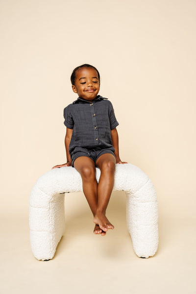 Cloud Muslin™ Shirt + Short Set - Charcoal