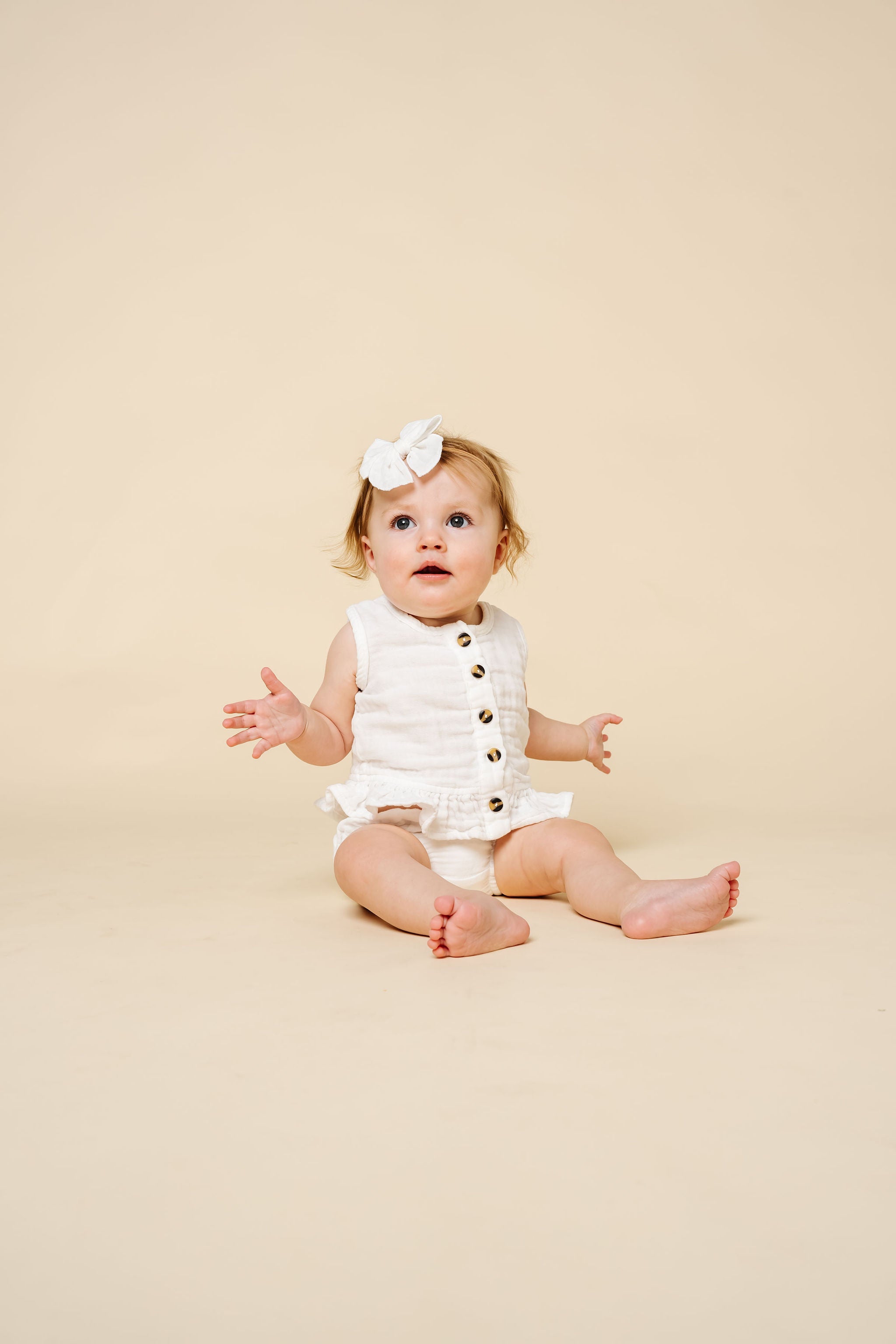 Ruffle Tank - White