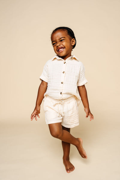 Cloud Muslin™ Shirt + Short Set - Cream