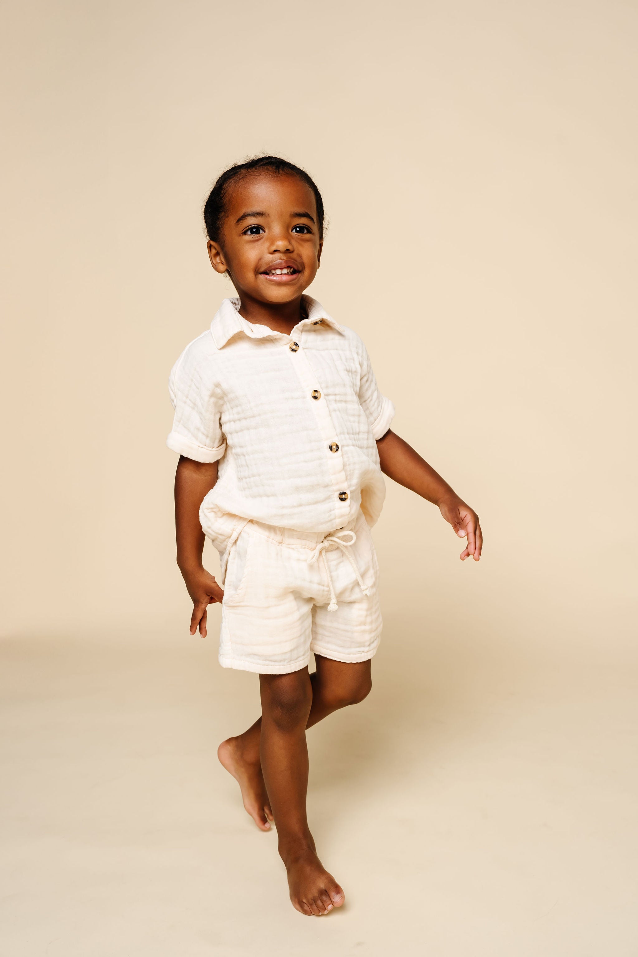 Cloud Muslin™ Shirt + Short Set - Cream
