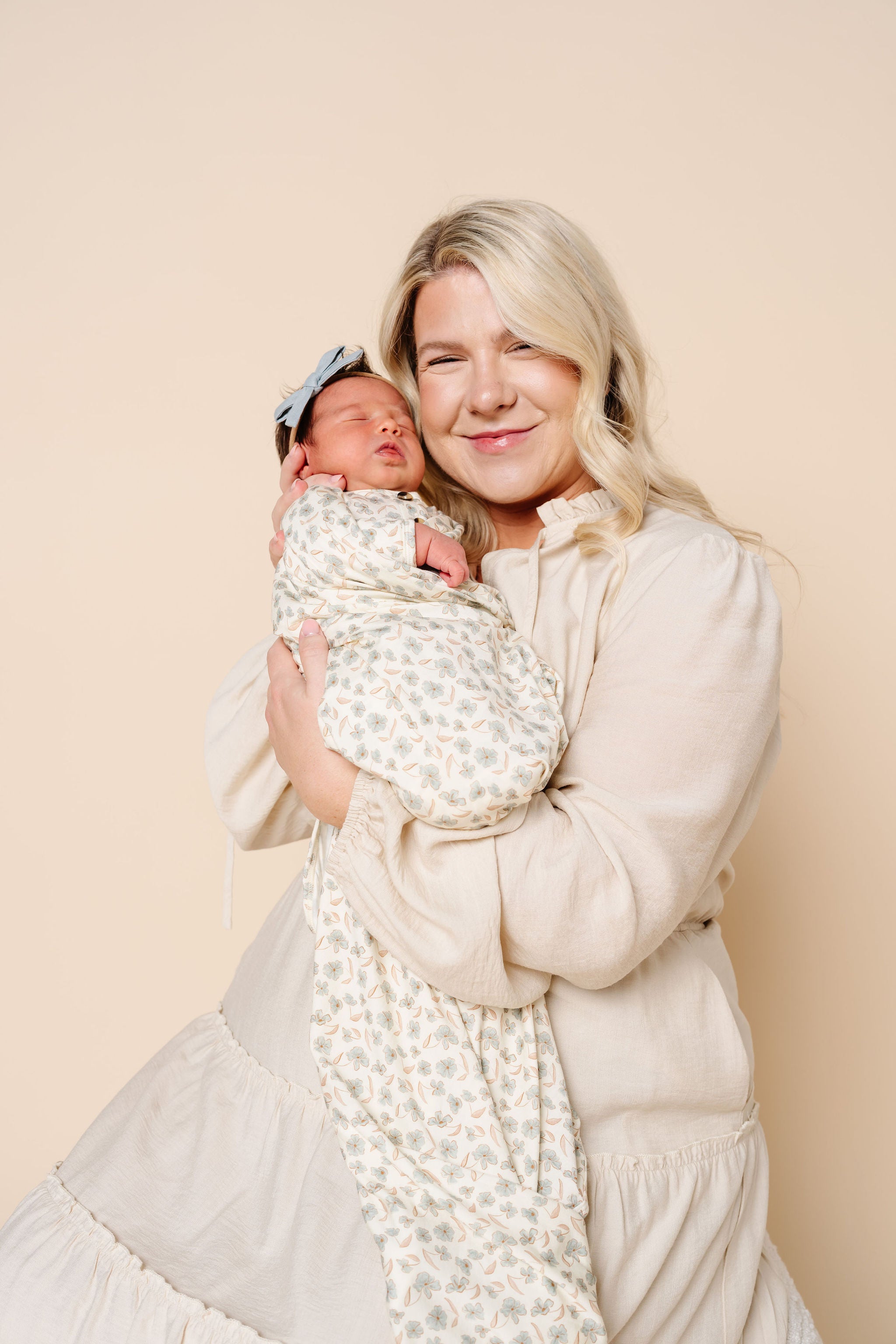 Faye Newborn Headband Bundle + Knotted Gown