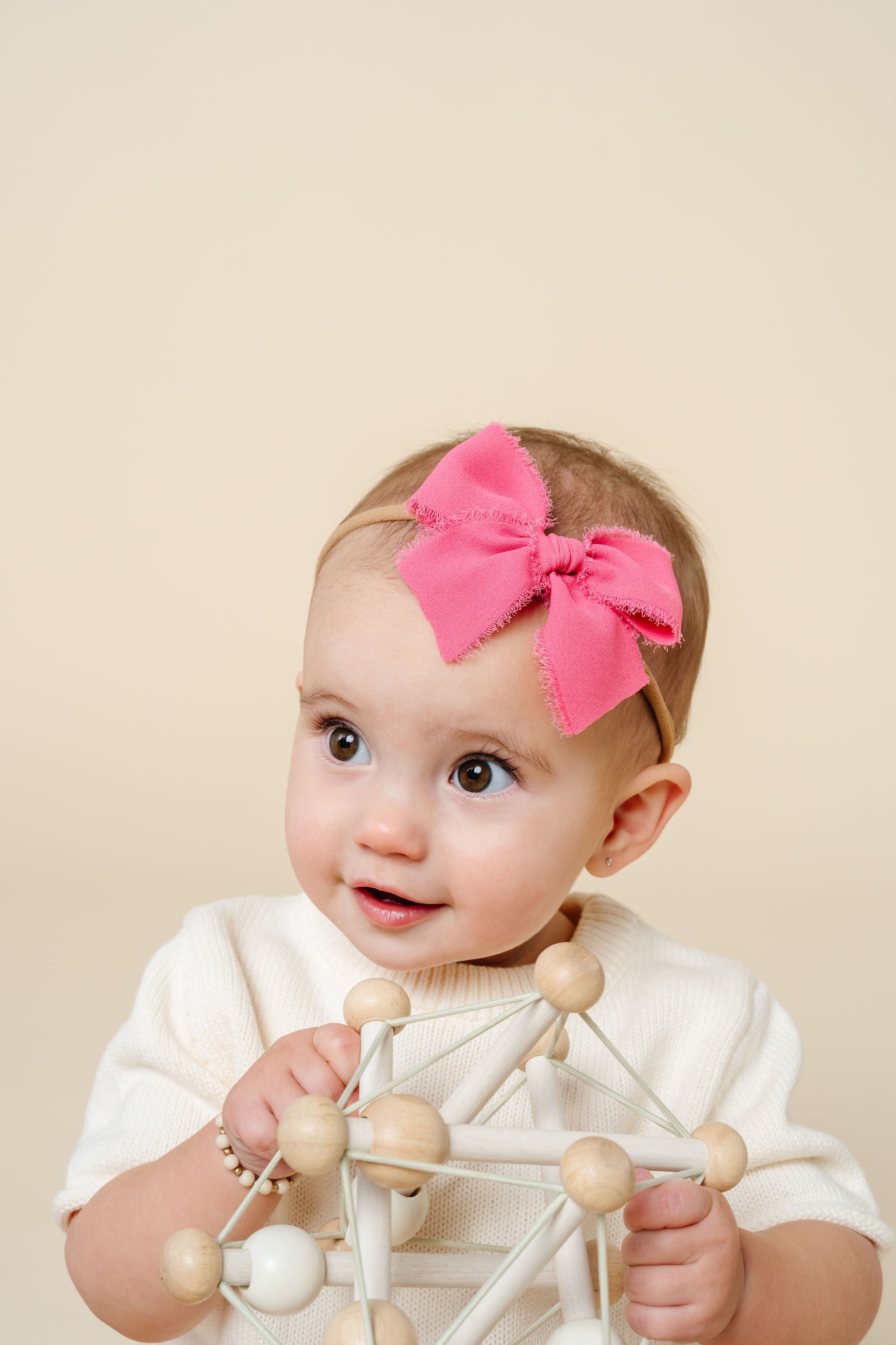 Chiffon Bow - Lipstick Headband