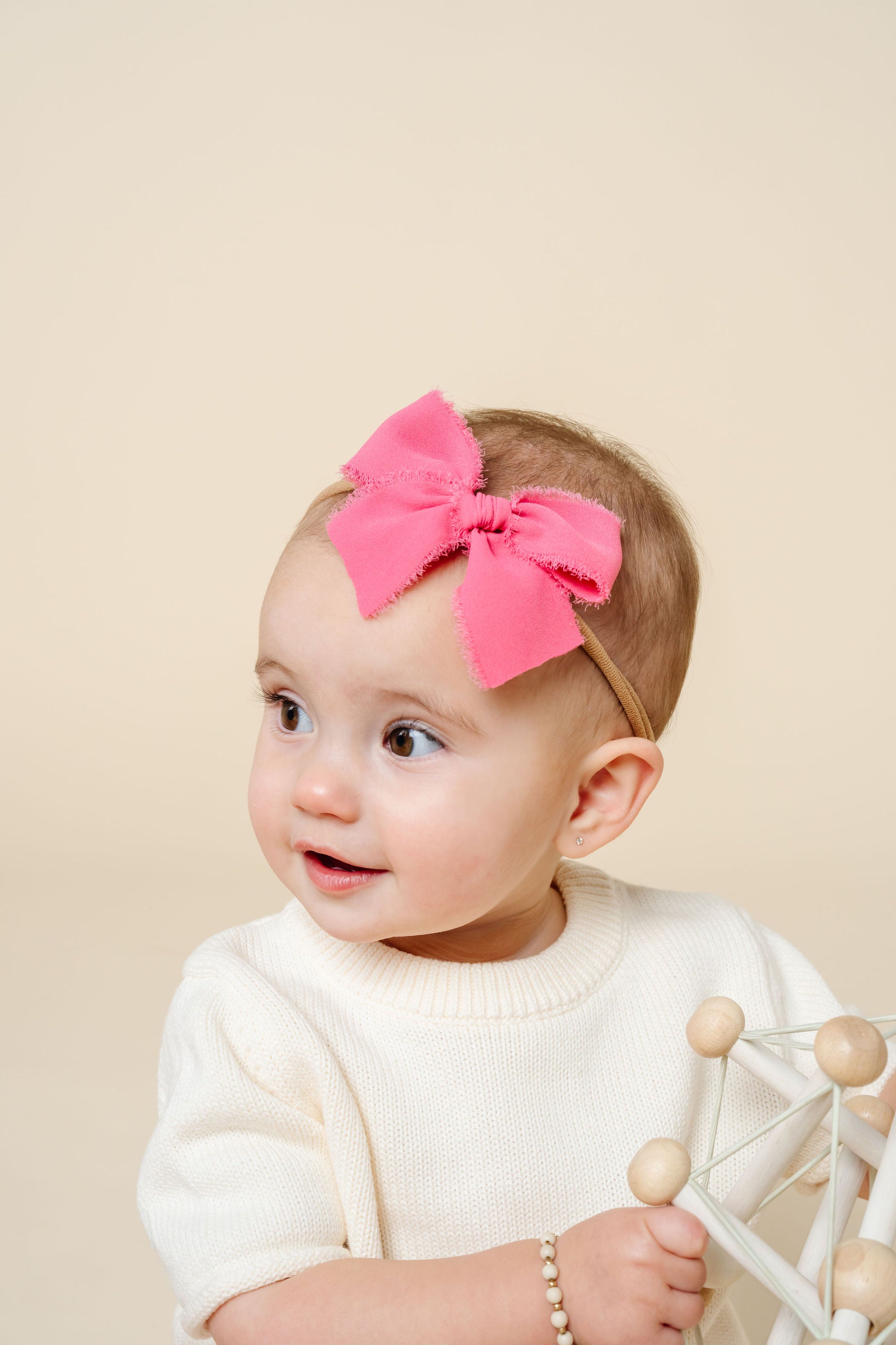Chiffon Bow - Lipstick Headband