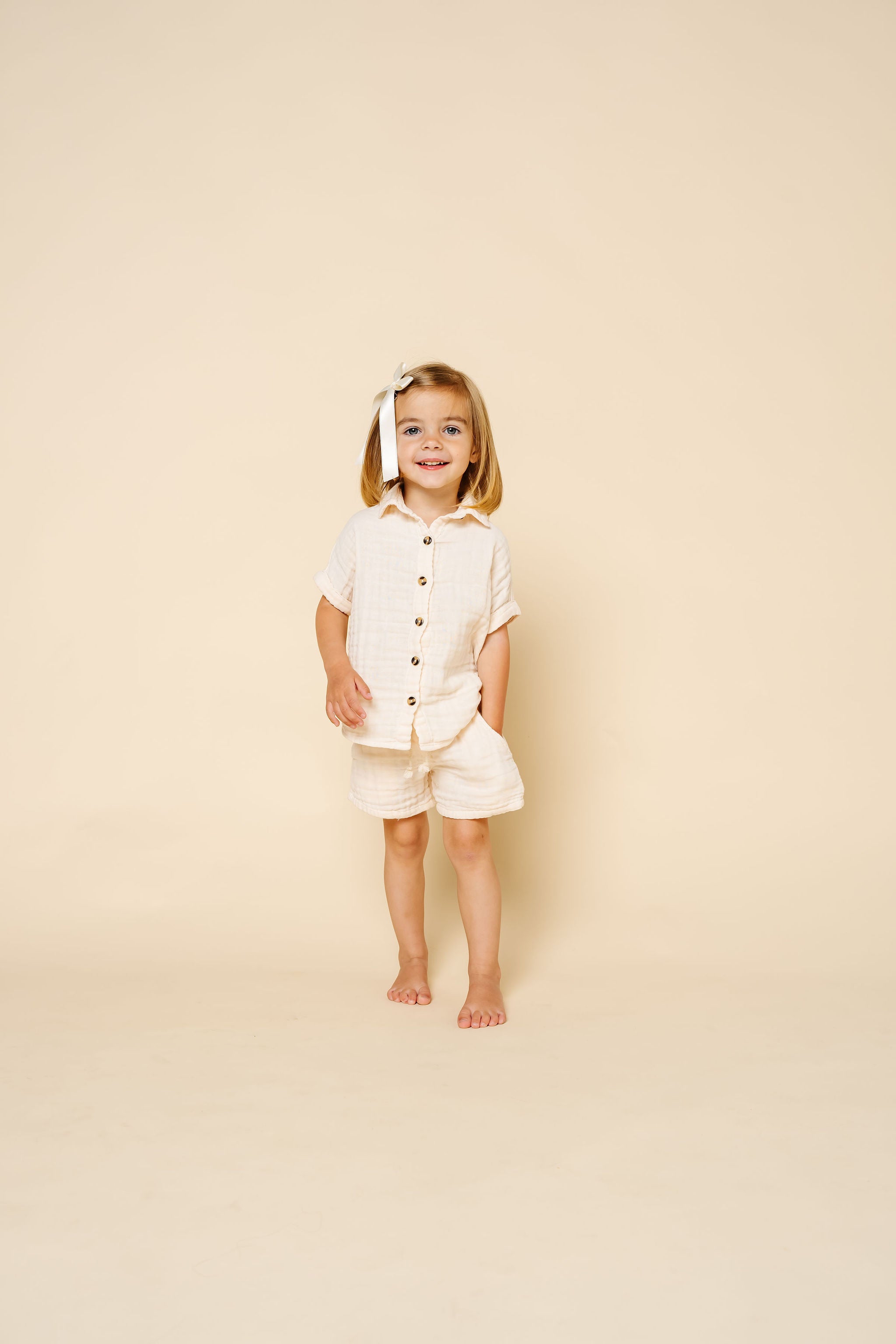 Cloud Muslin™ Shirt + Short Set - Cream