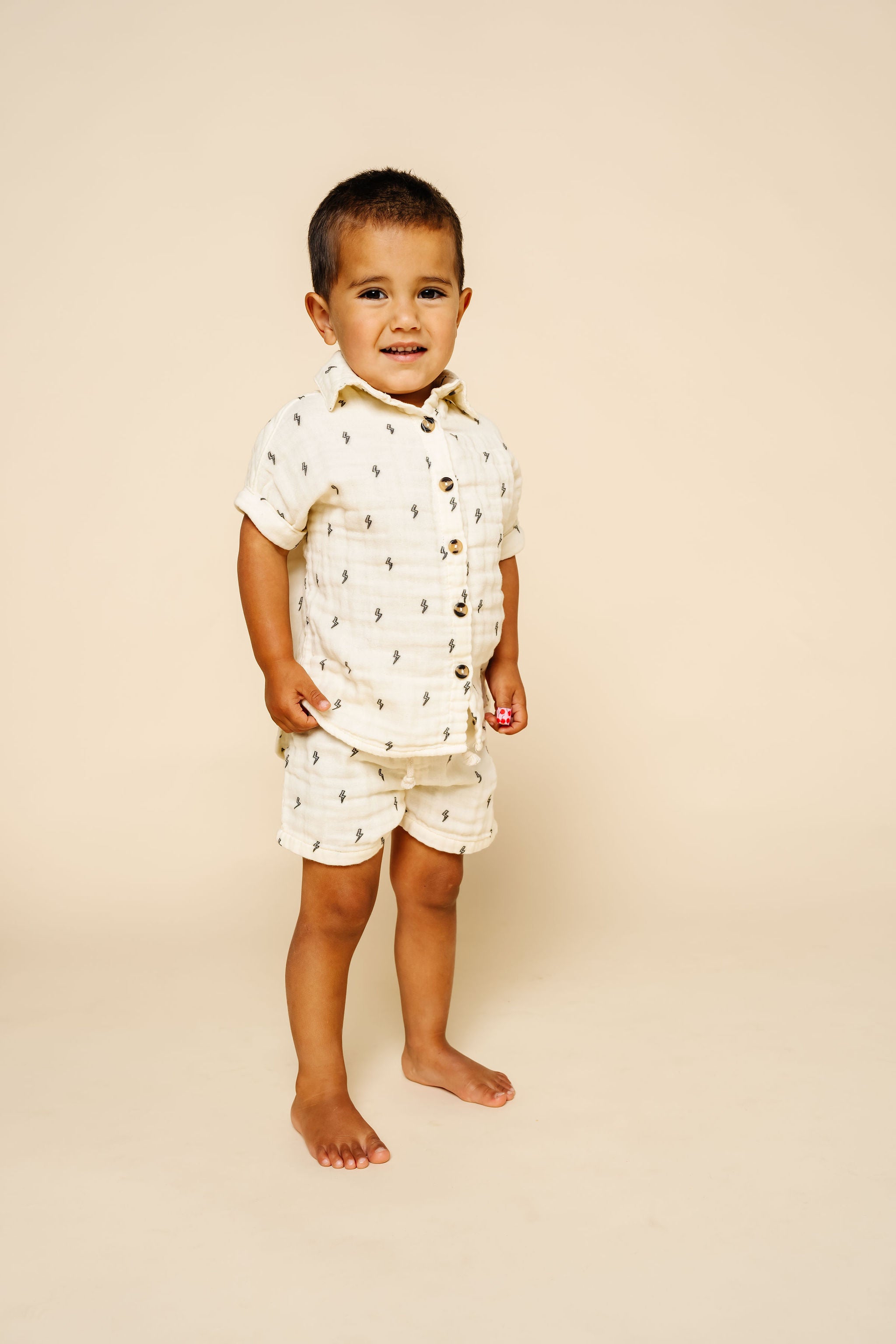 Cloud Muslin™ Shirt + Short Set - Lightning Bolt