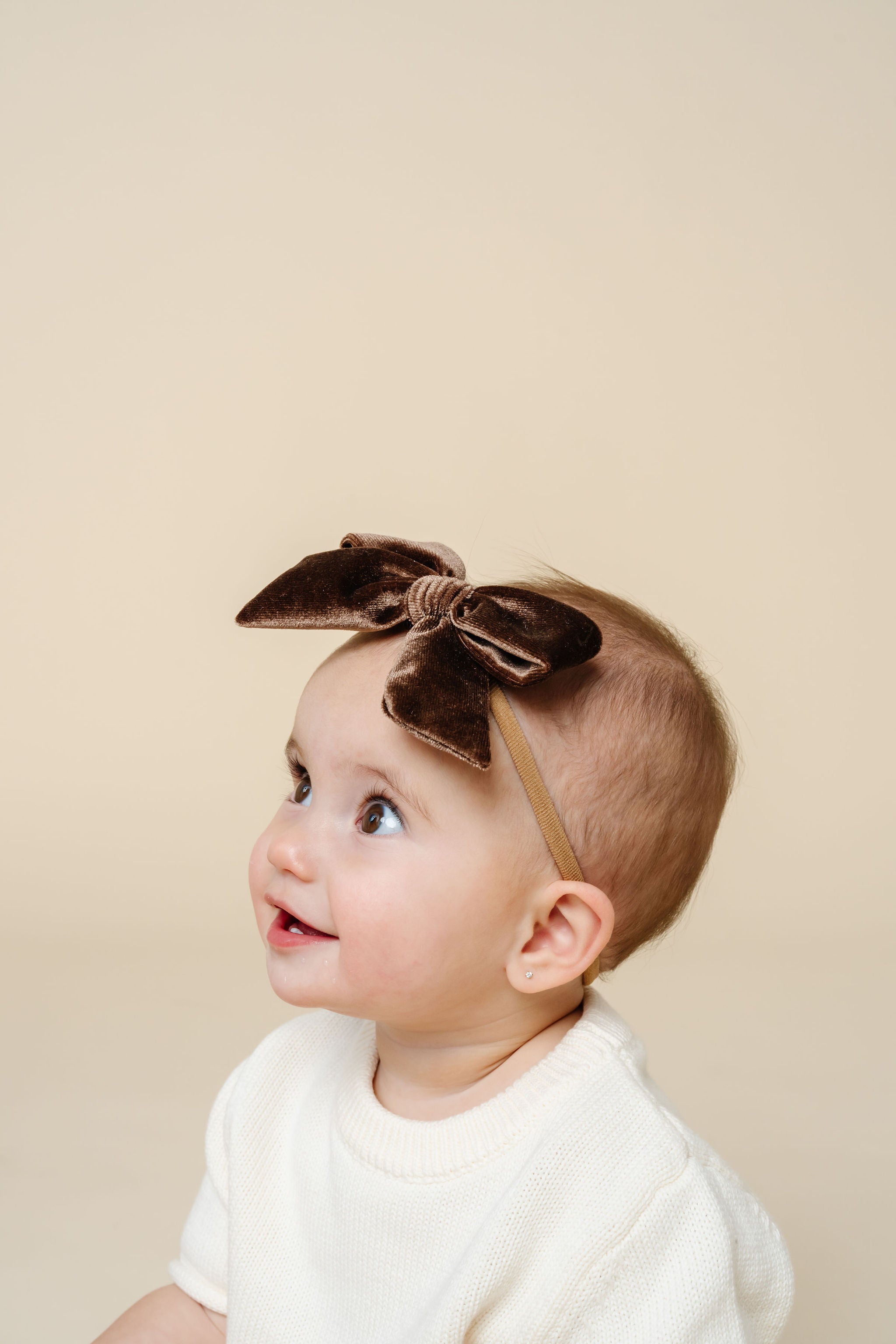 Velvet - Chocolate Bow Headband