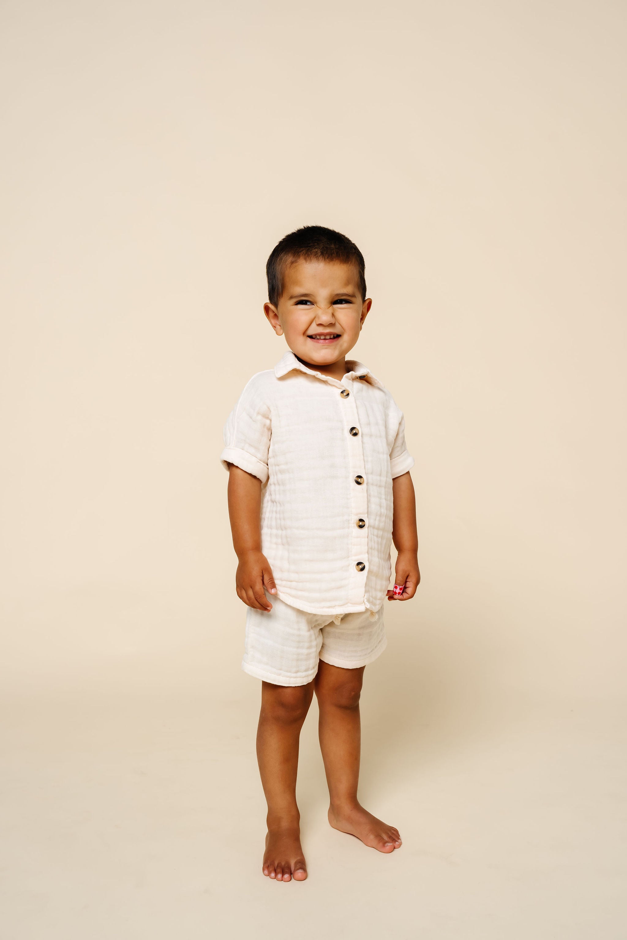 Cloud Muslin™ Shirt + Short Set - Cream