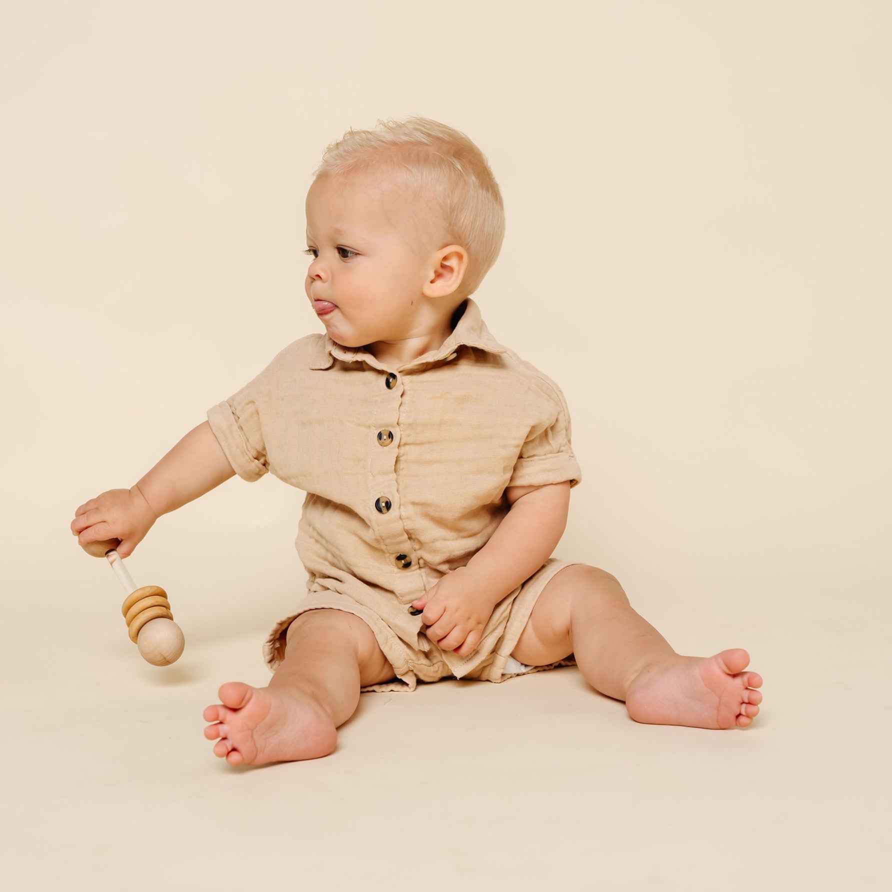 Cloud Muslin™ Shirt + Short Set - Tan