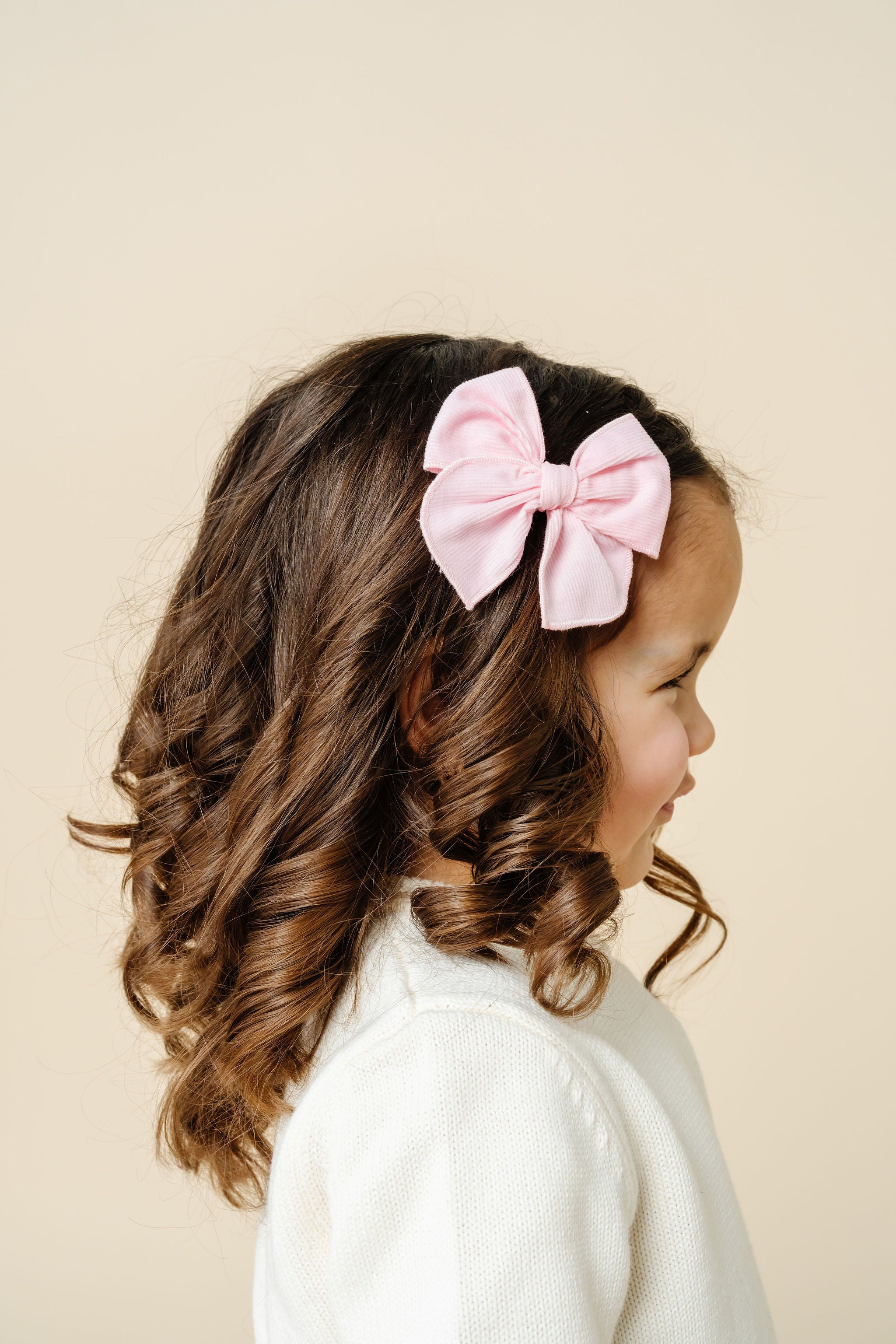 Heirloom Bow - Bubblegum Corduroy Clip
