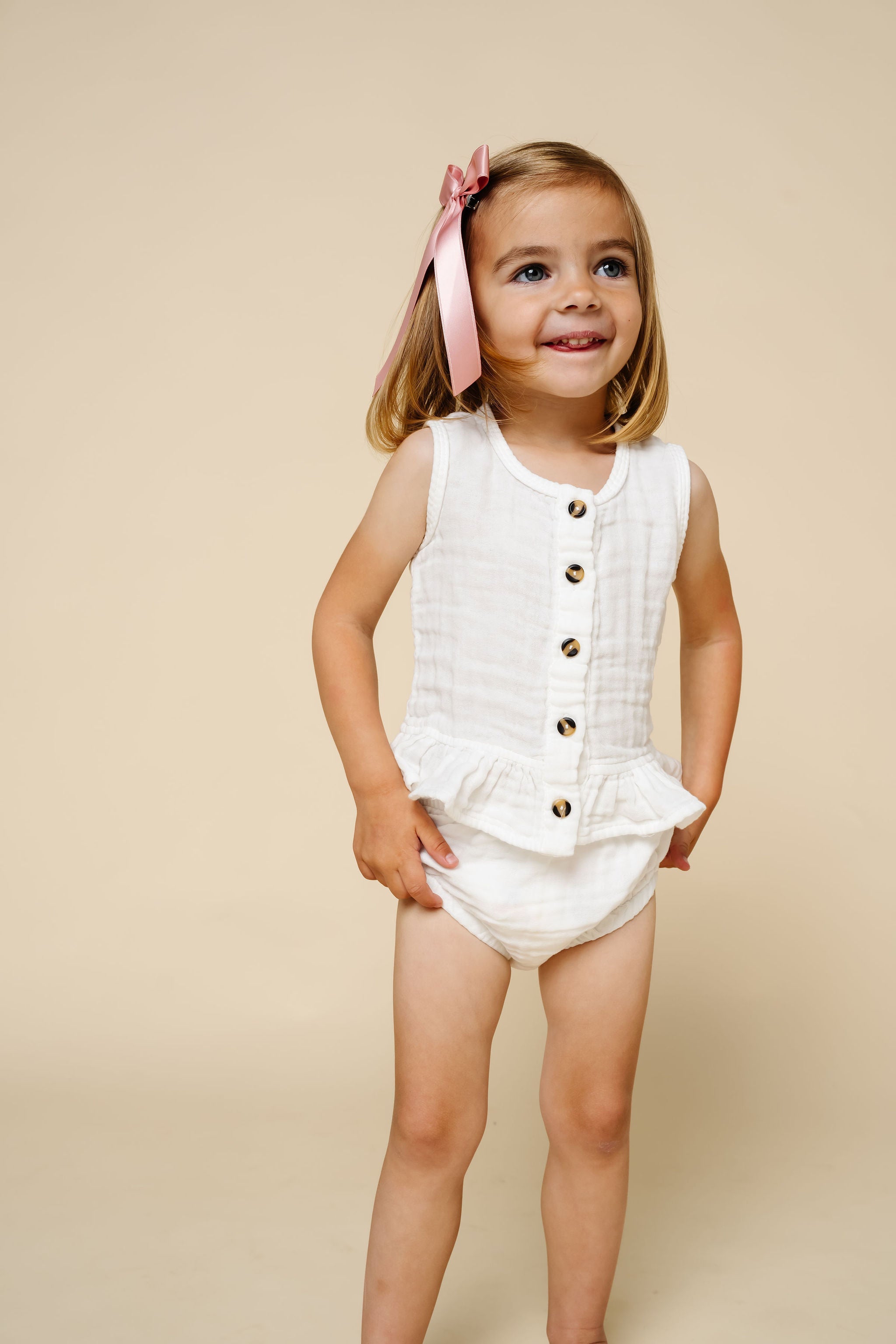 Ruffle Tank - White