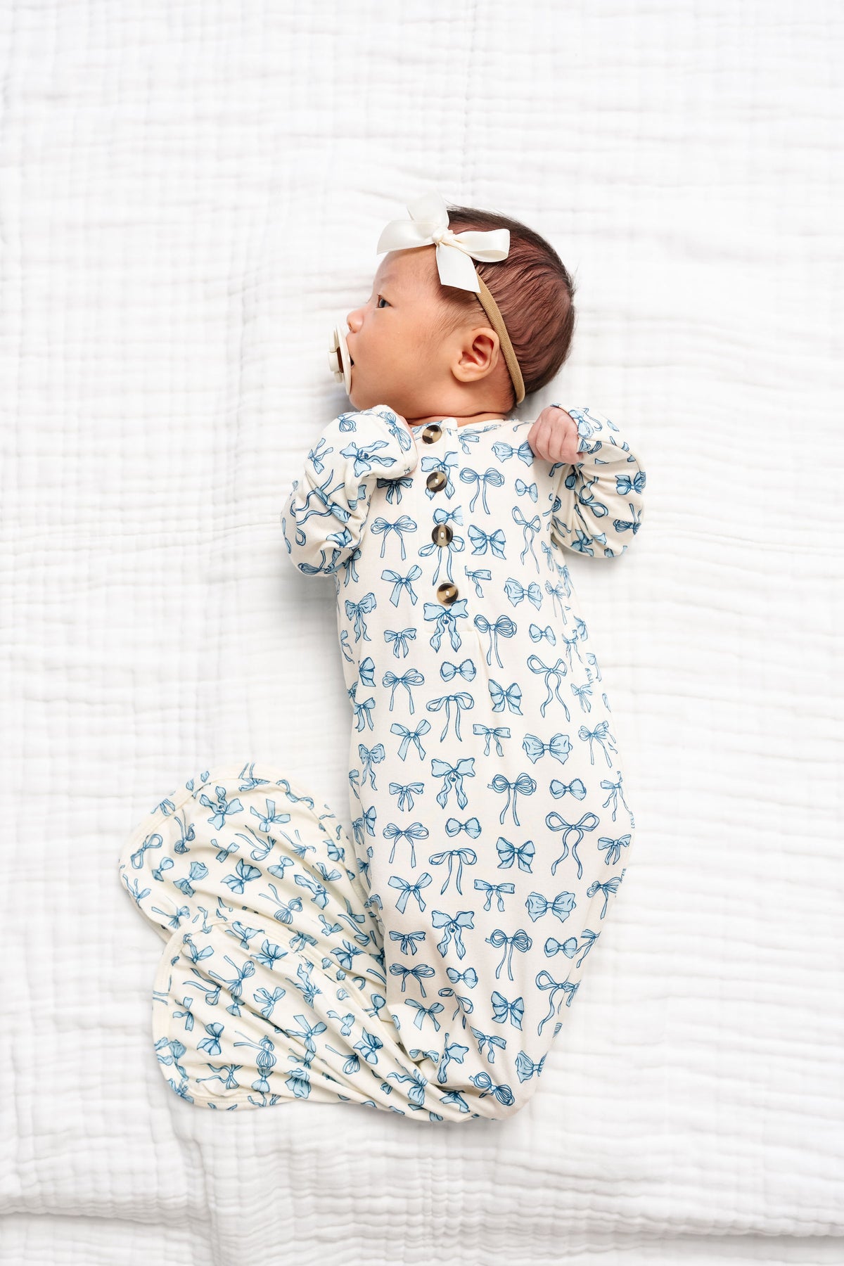 Stella Newborn Headband Bundle + Knotted Gown