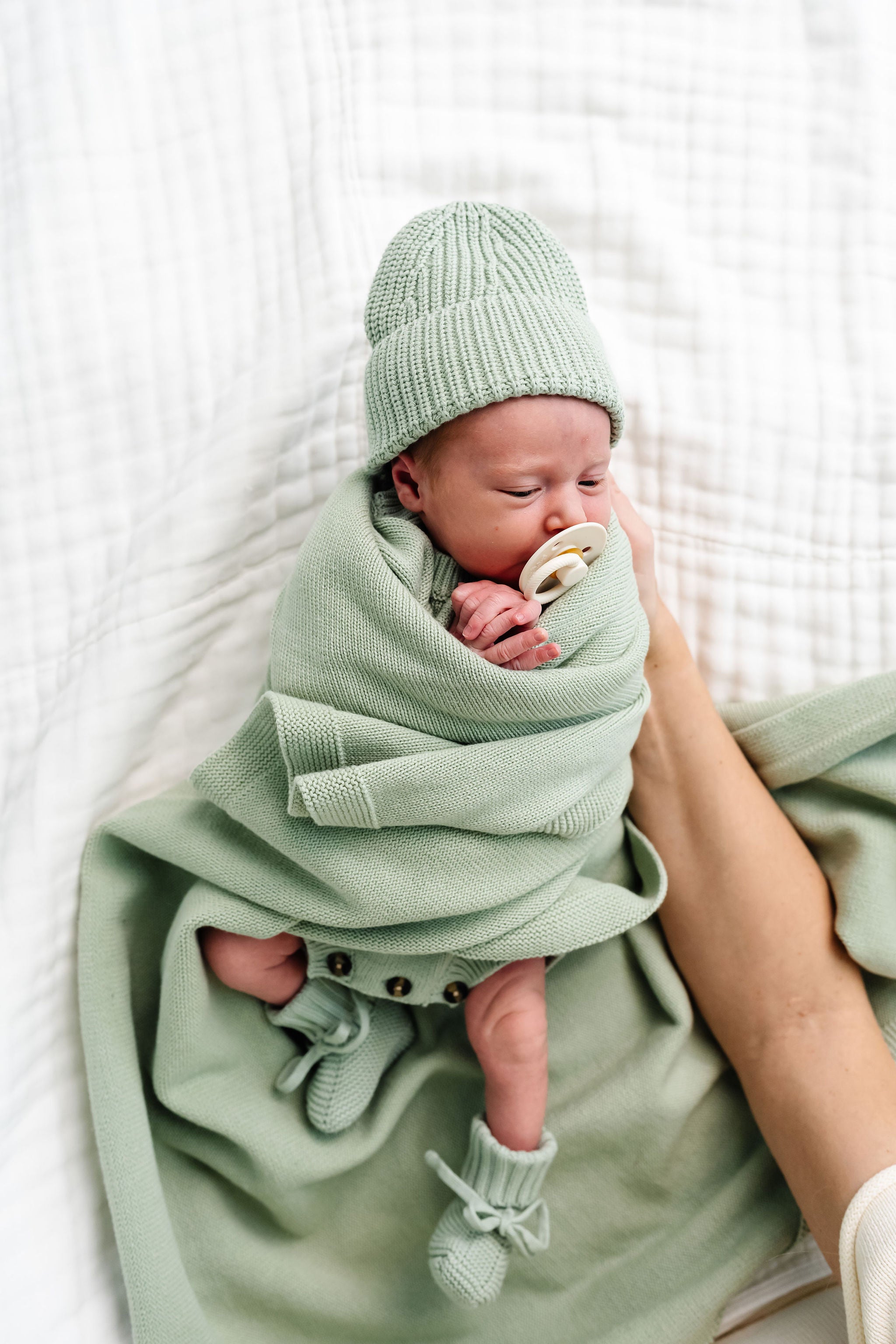 Knit Beanie Bundle - Sage