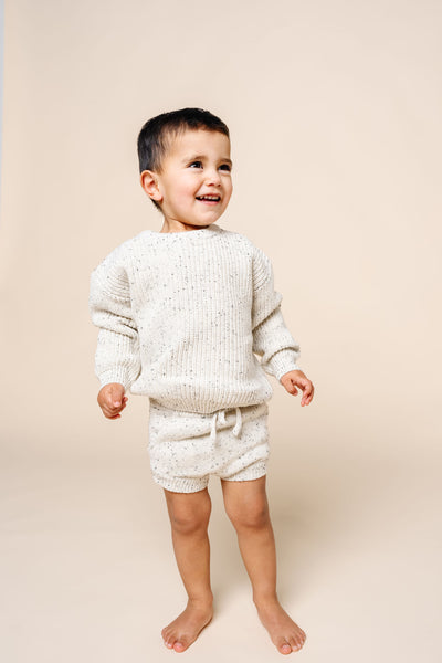 Knit Bummie - Cream Speckle