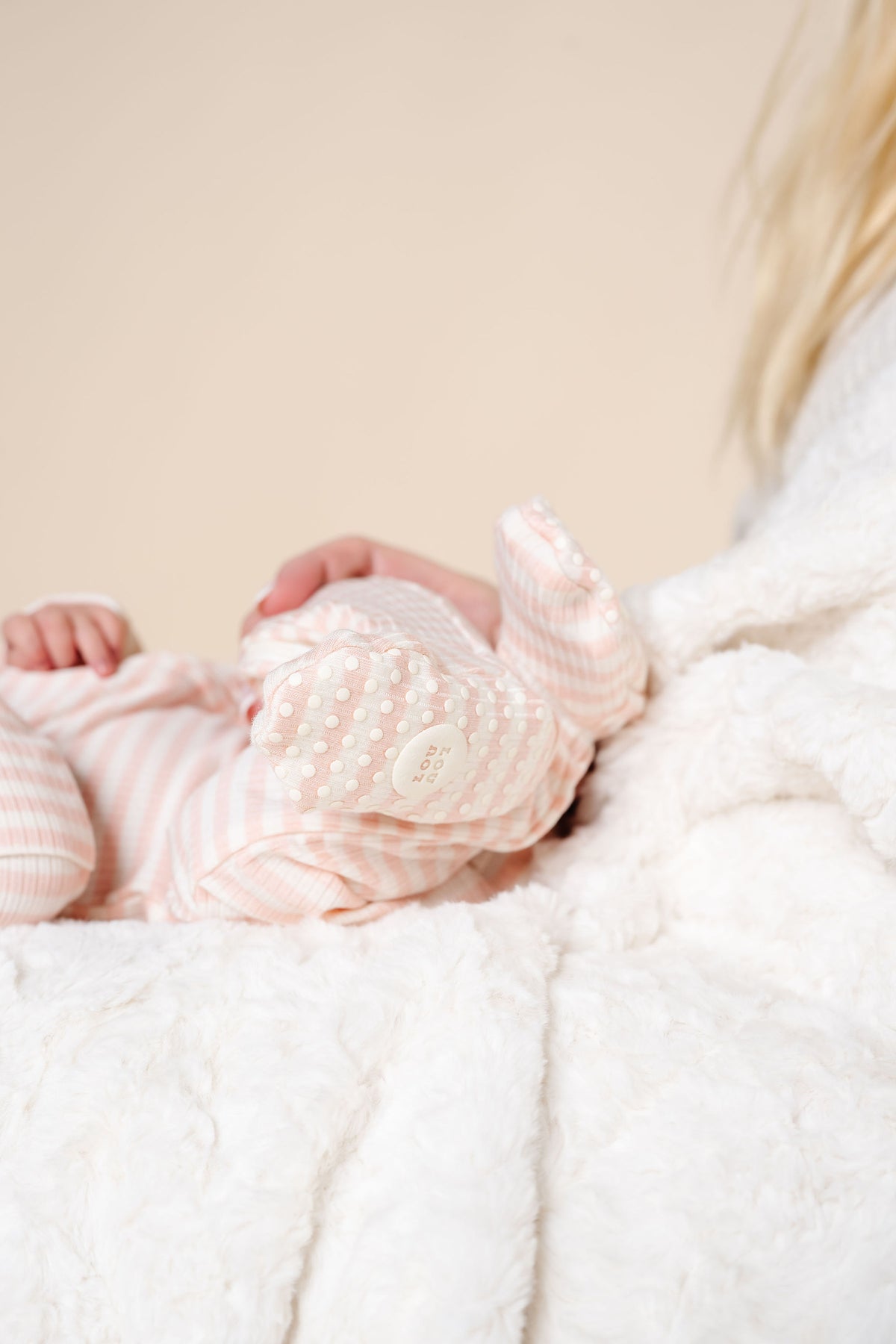 Harper Ribbed Newborn Headband Bundle + Zipper Footie