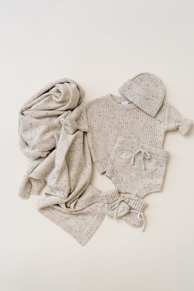 Knit Blanket - Cream Speckle