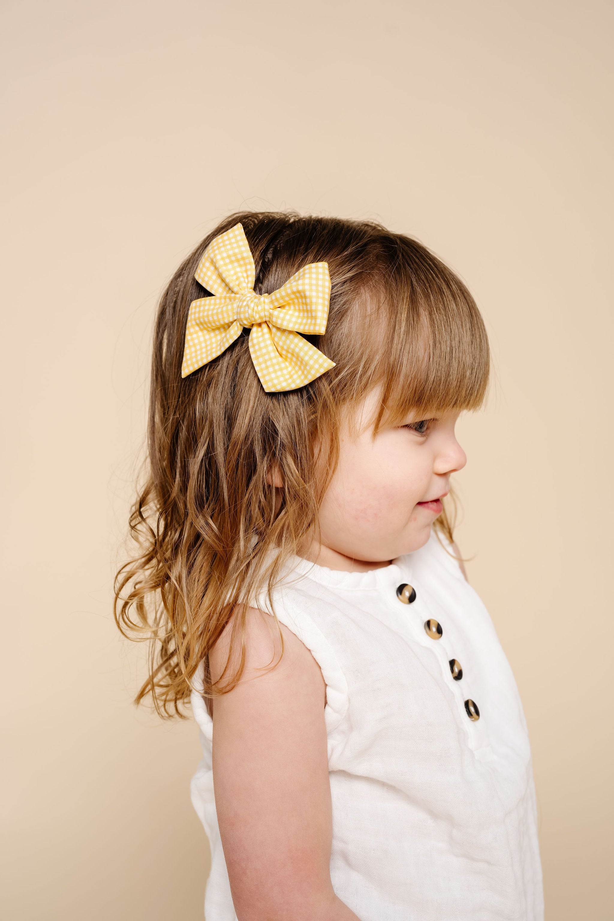 Classic Bow - Yellow Gingham
