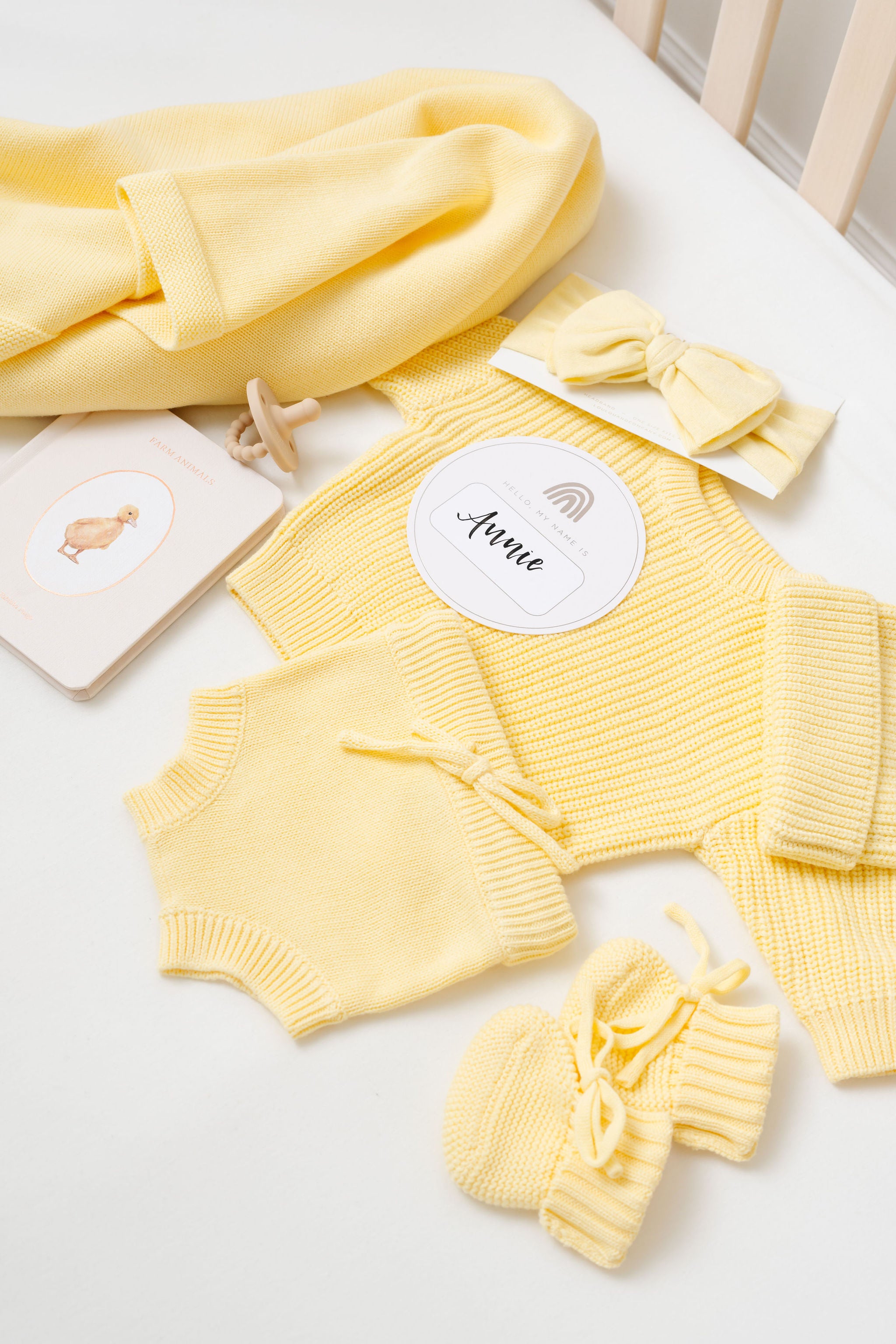 Knit Beanie Bundle - Butter Yellow