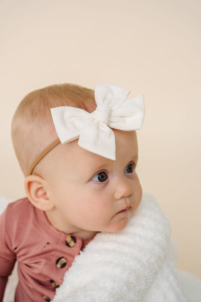 Classic Bow - Ivory Corduroy