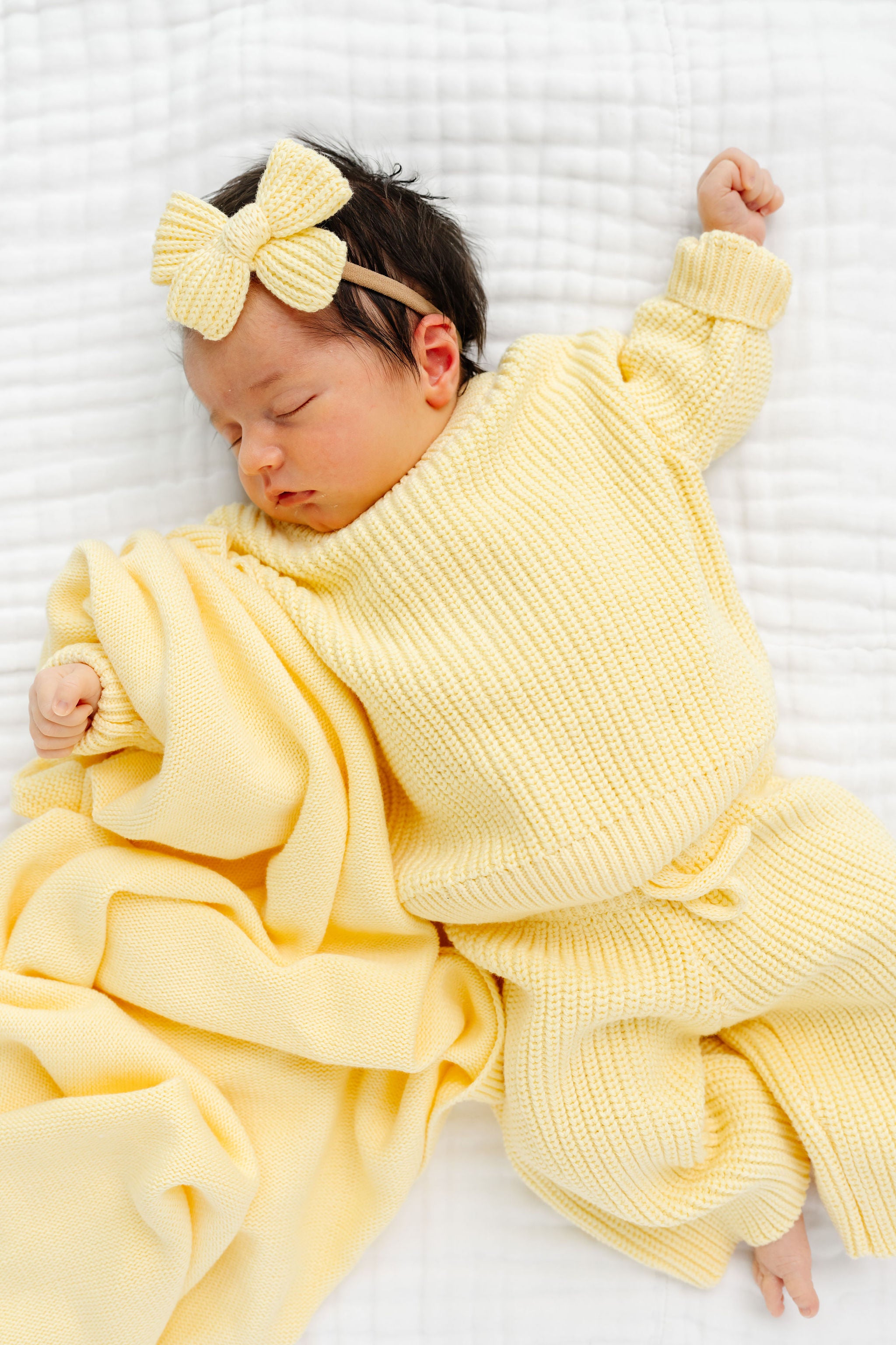 Knit Chunky Wide Leg Pant - Butter Yellow
