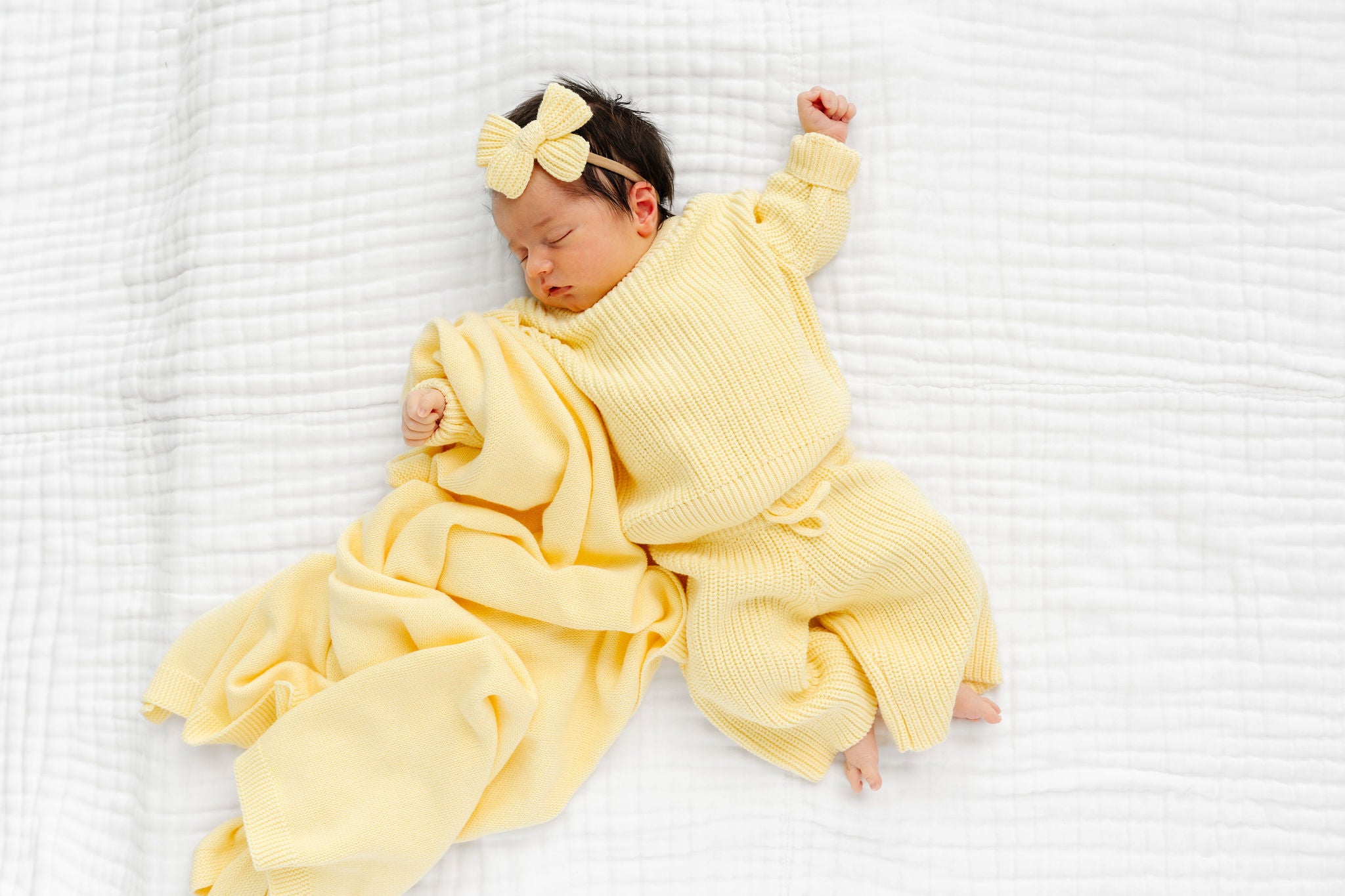Knit Chunky Wide Leg Pant - Butter Yellow