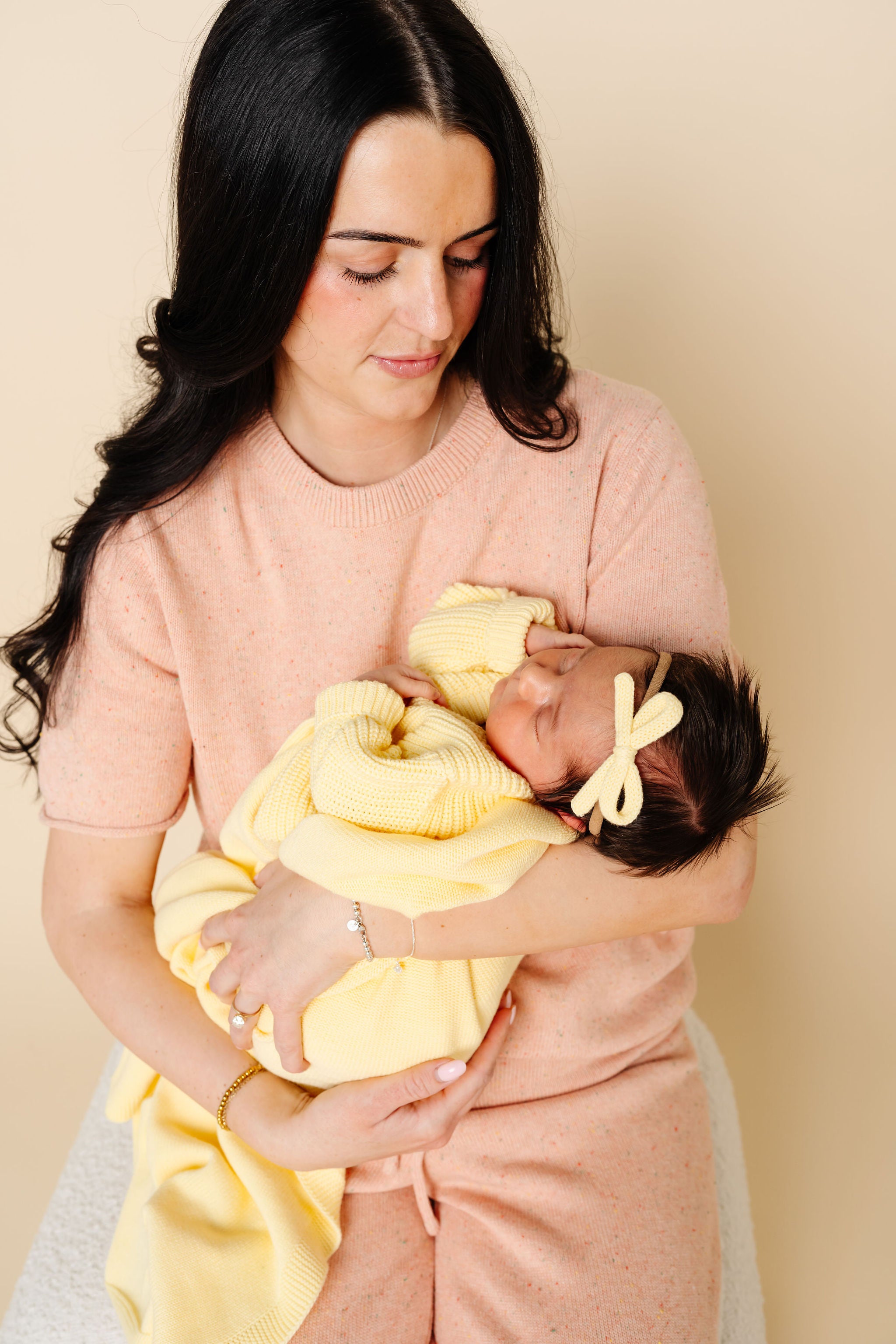 Sweater Bow - Butter Yellow Knit Headband