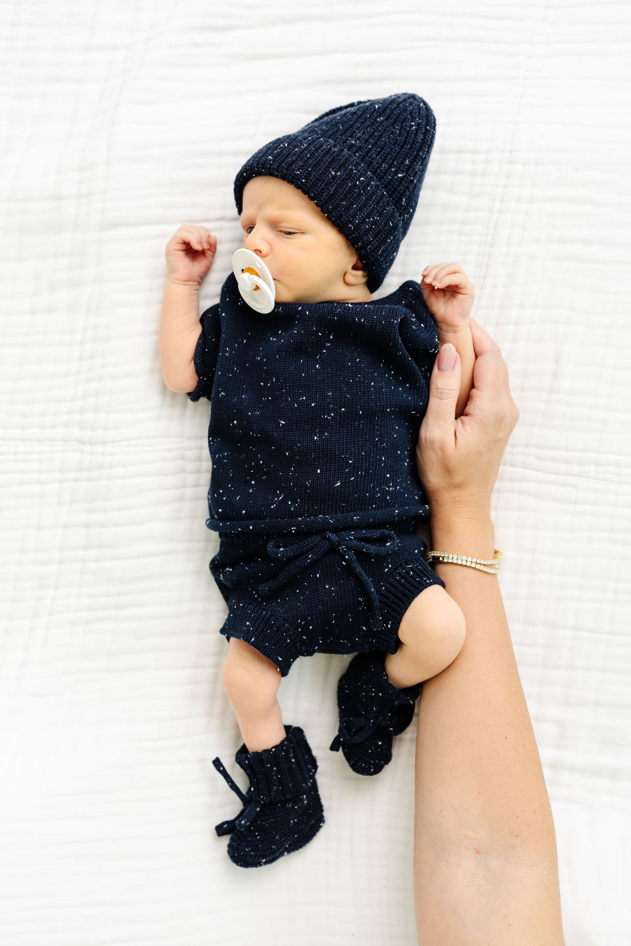 Knit Bummie - Navy Speckle