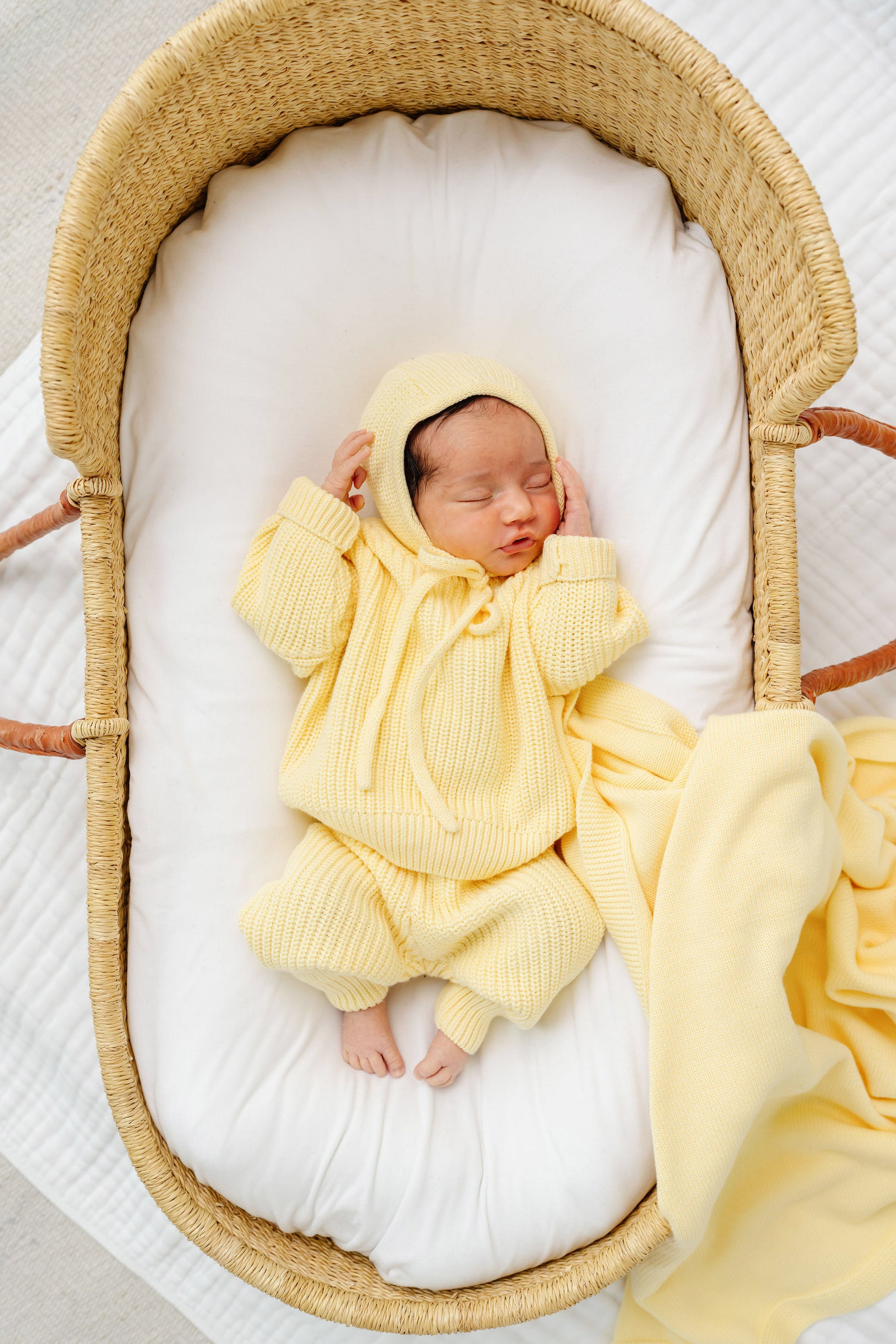 Knit Bonnet - Butter Yellow
