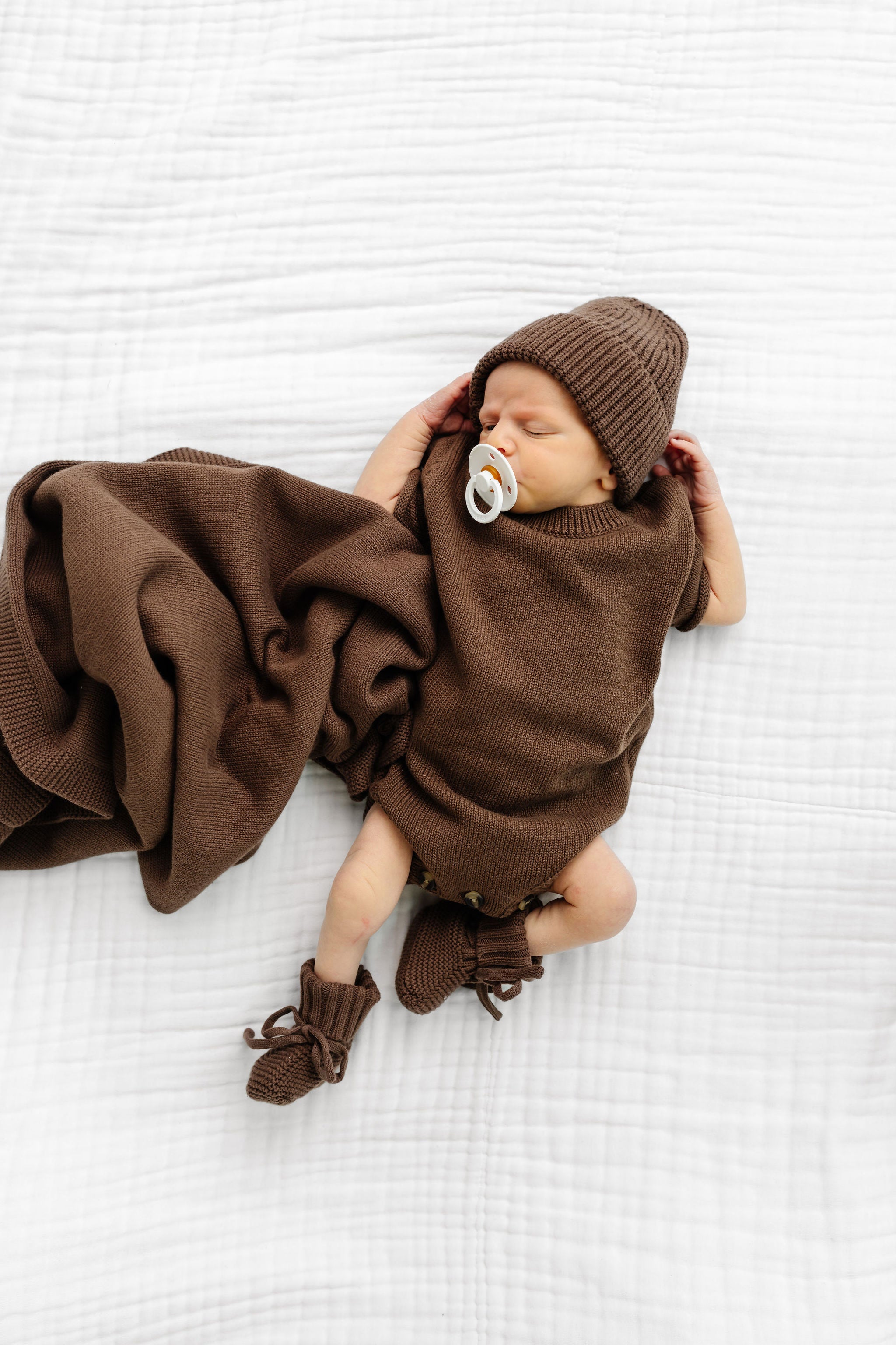 Knit Onesie - Cocoa