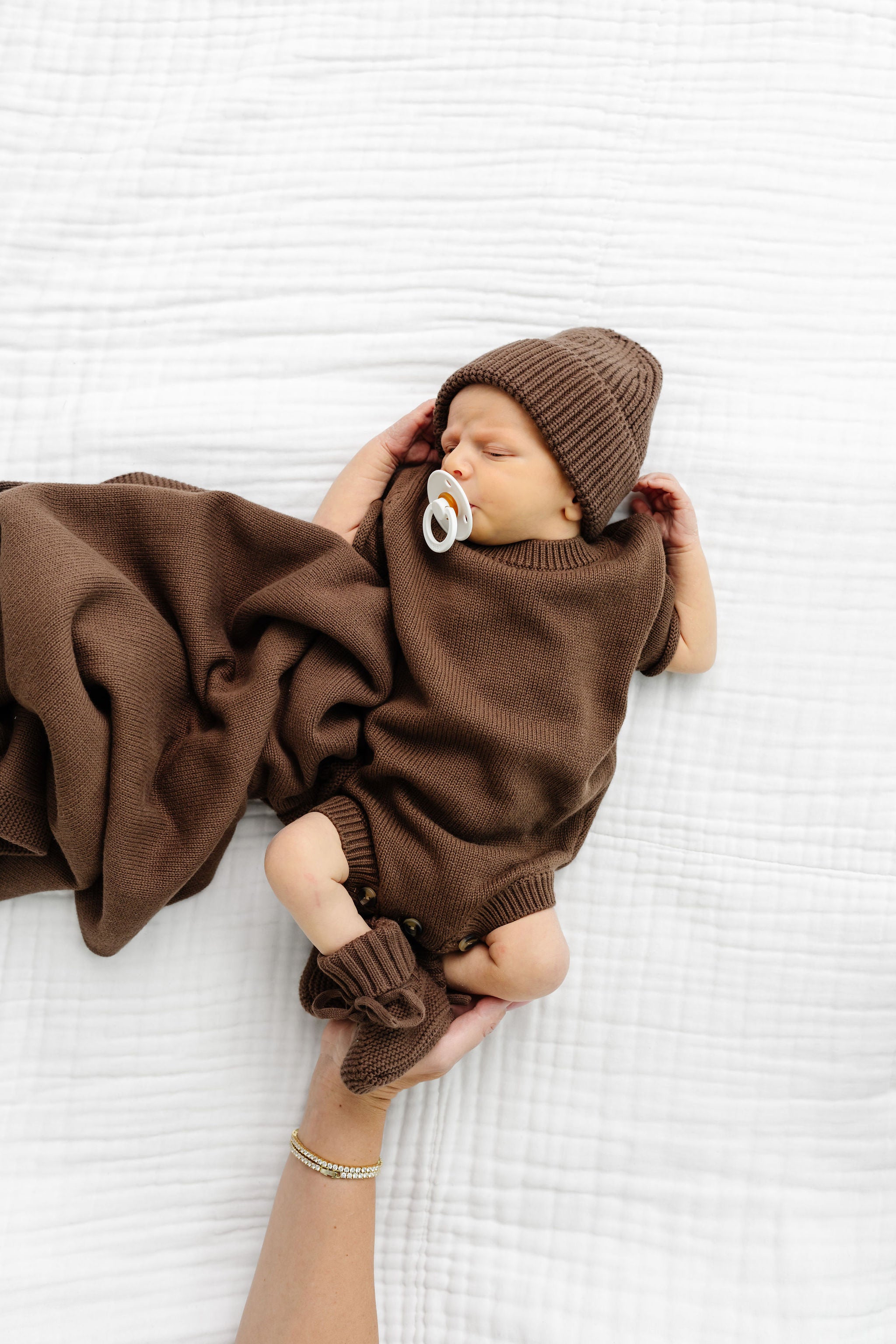 Knit Onesie - Cocoa