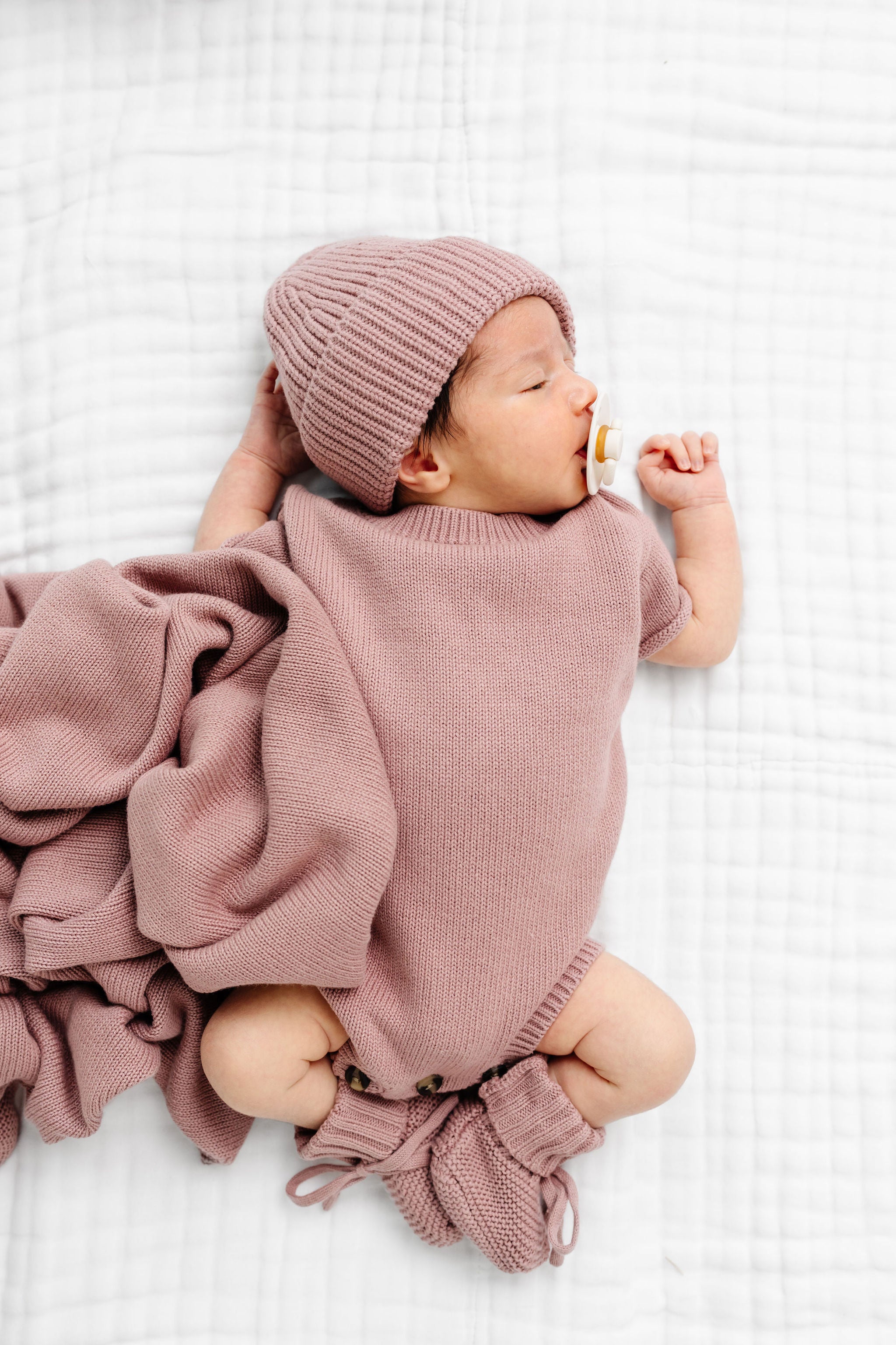 Knit Onesie - Mauve