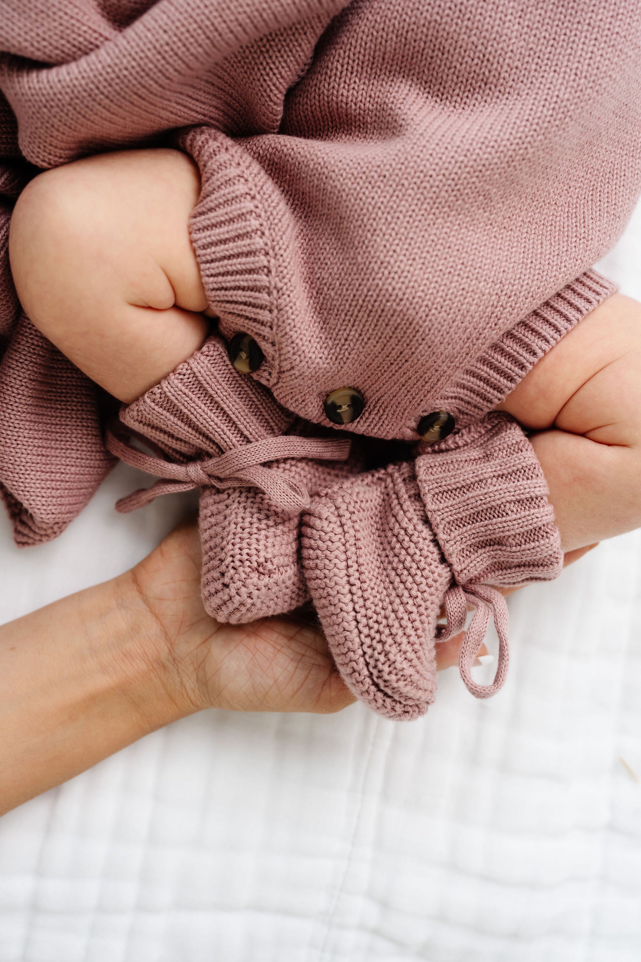 Knit Onesie - Mauve