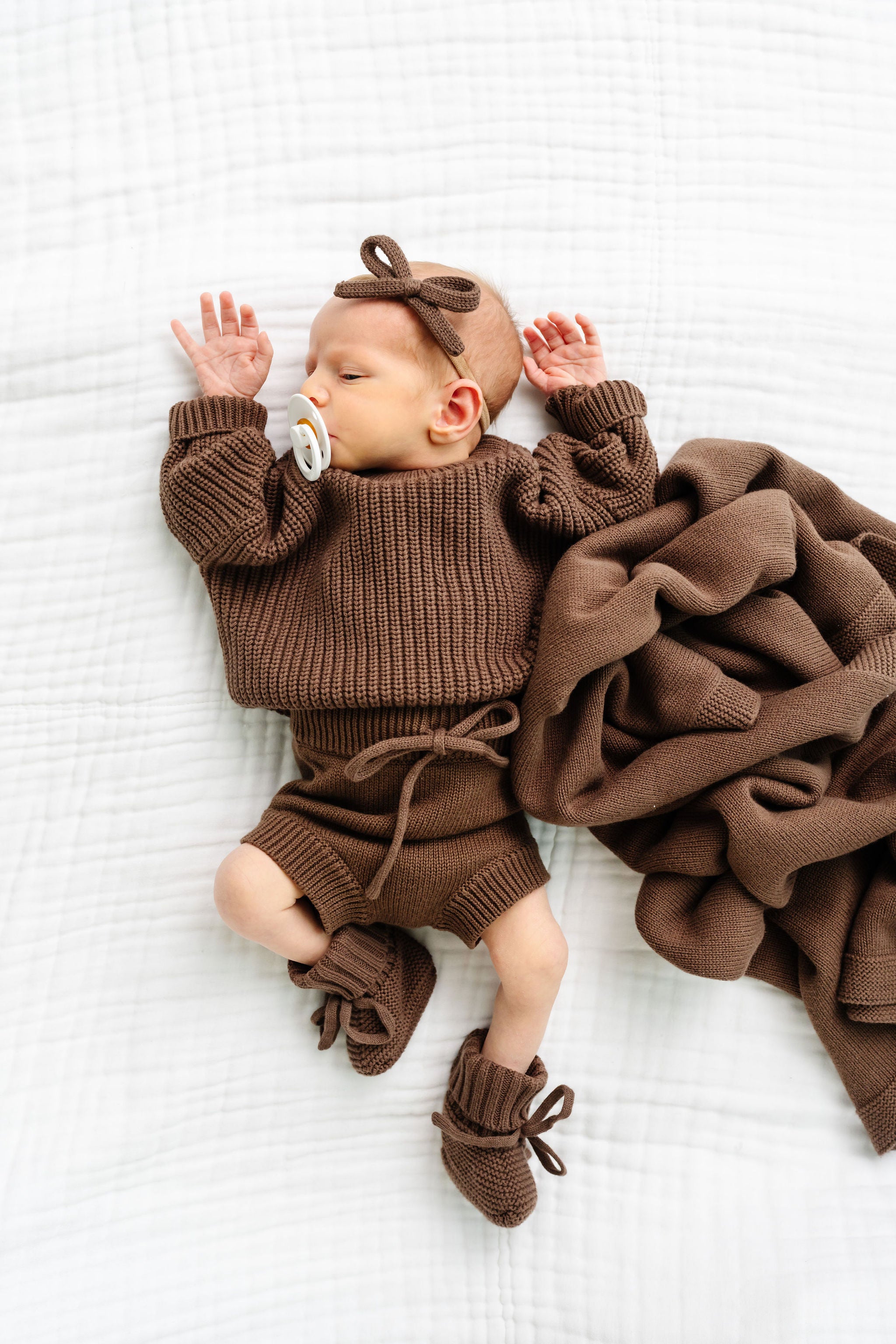 Sweater Bow - Cocoa Knit Headband