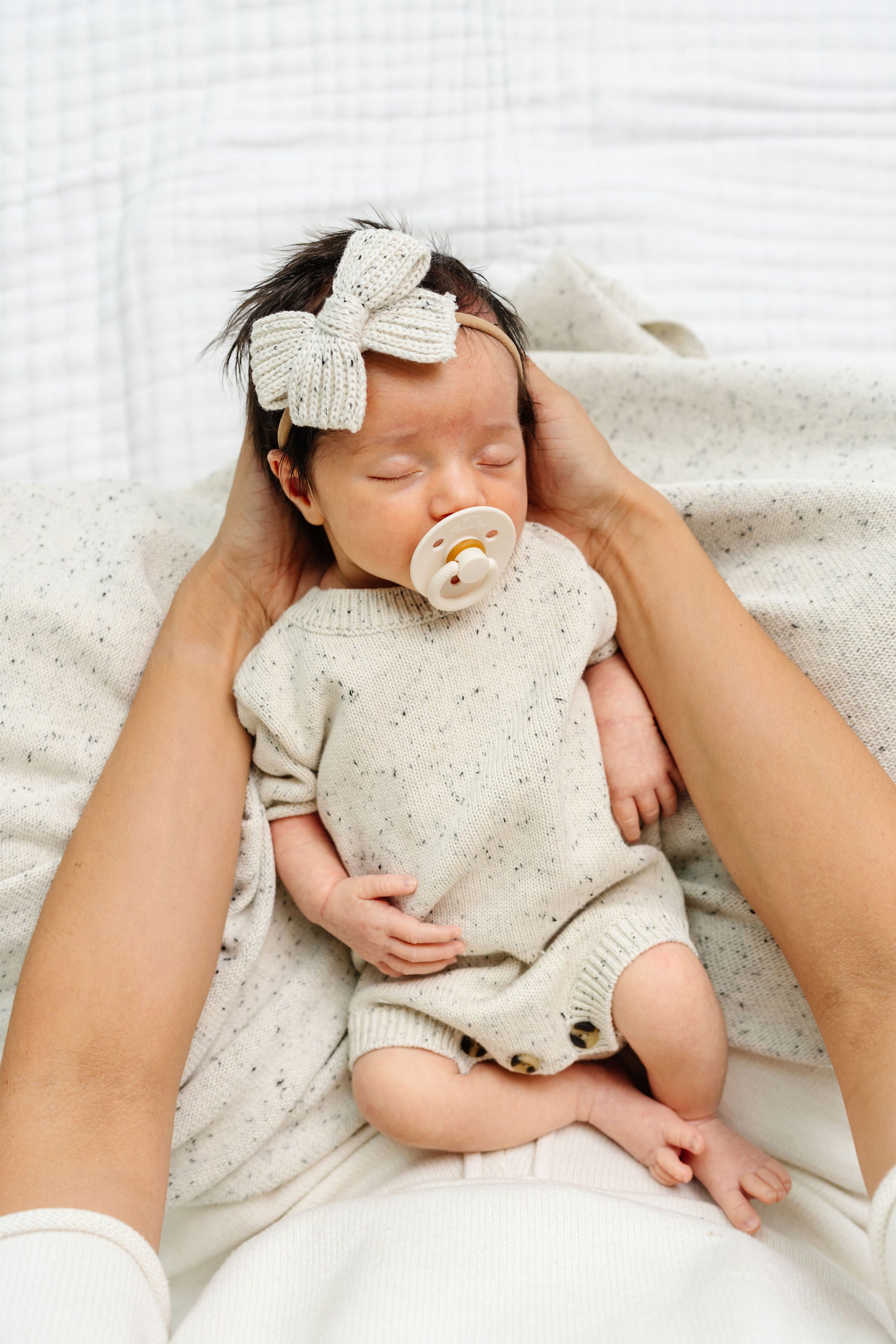 Knit Onesie - Cream Speckle