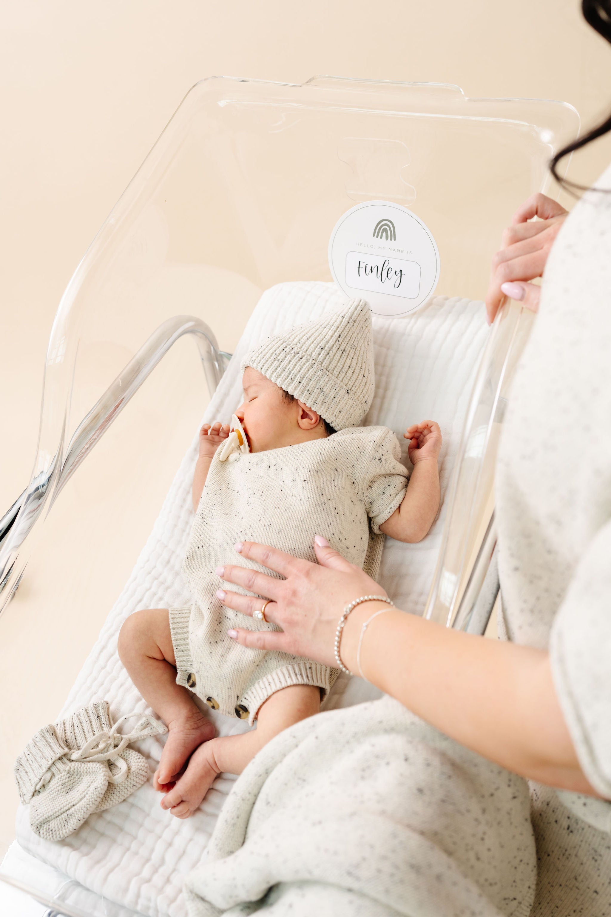 Knit Onesie - Cream Speckle