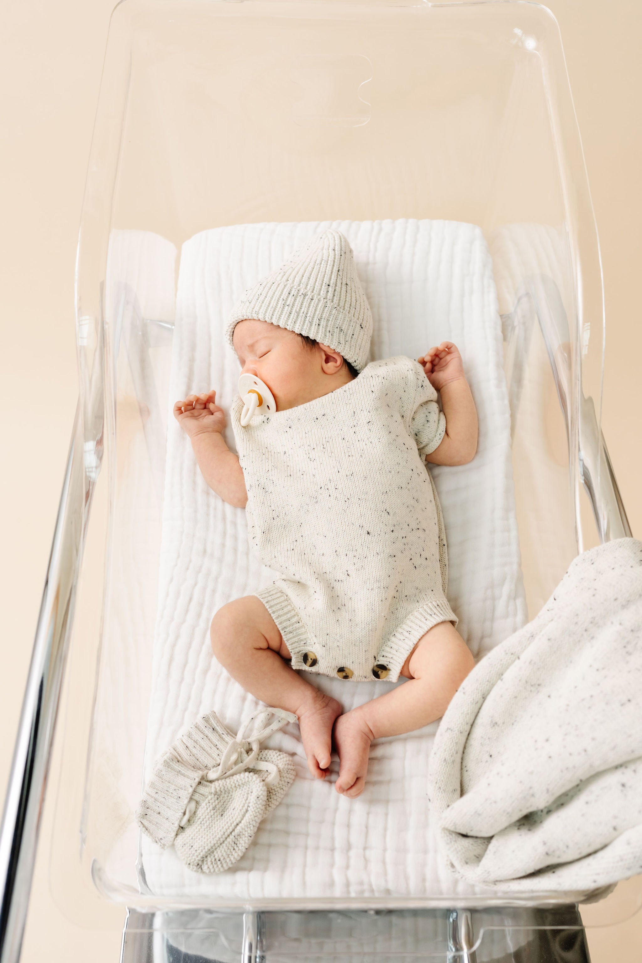 Knit Onesie - Cream Speckle