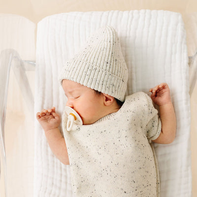 Knit Beanie - Cream Speckle