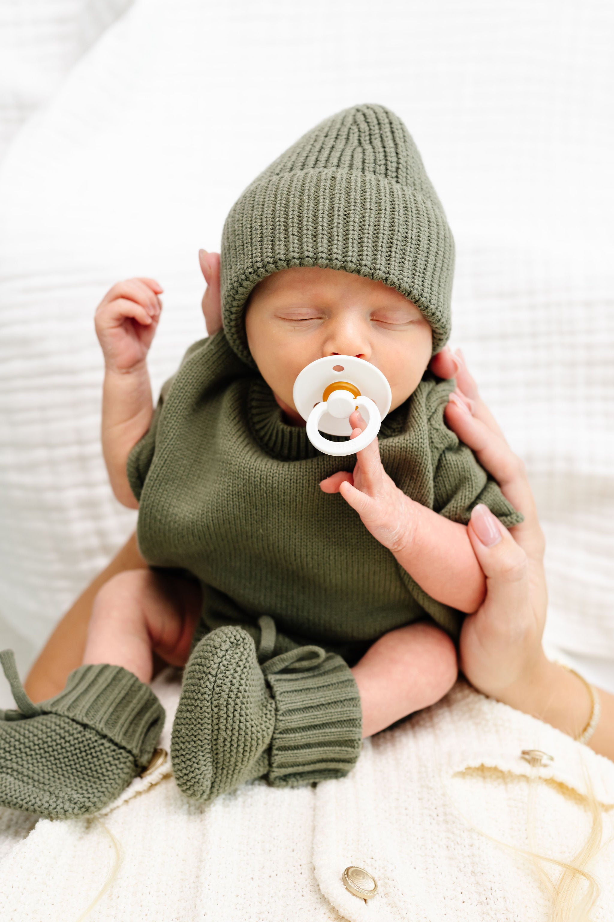 Knit Beanie Bundle - Olive