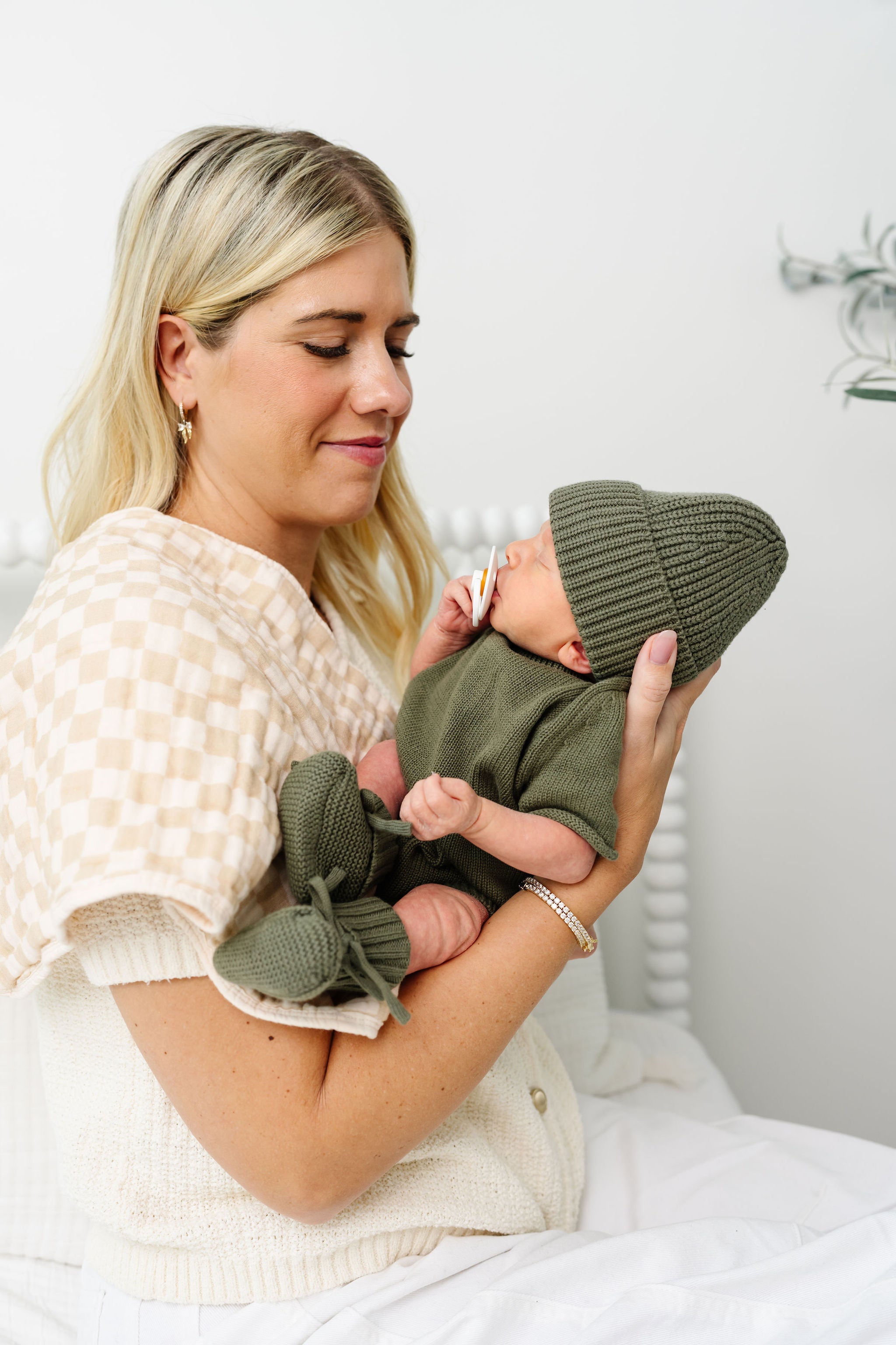 Knit Onesie - Olive
