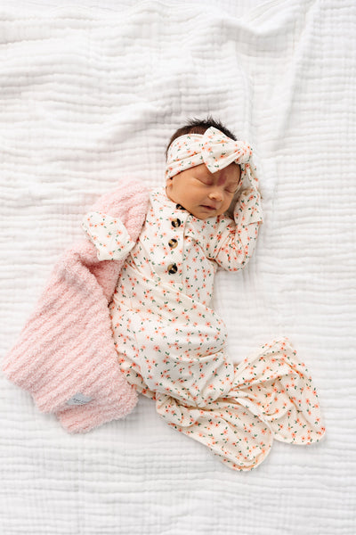 Lottie Newborn Headband Bundle + Knotted Gown
