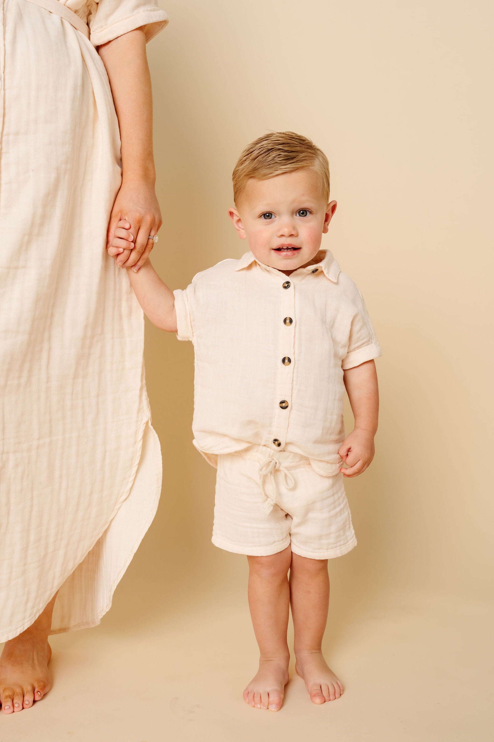 Cloud Muslin™ Shirt + Short Set - Cream